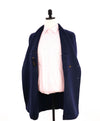 $1,920 LARDINI - *PURE CASHMERE* Double Breasted Blue Car Coat - 40R