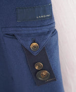 $1,920 LARDINI - *PURE CASHMERE* Double Breasted Blue Car Coat - 40R