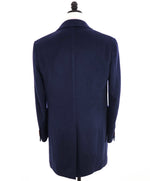 $1,920 LARDINI - *PURE CASHMERE* Double Breasted Blue Car Coat - 40R