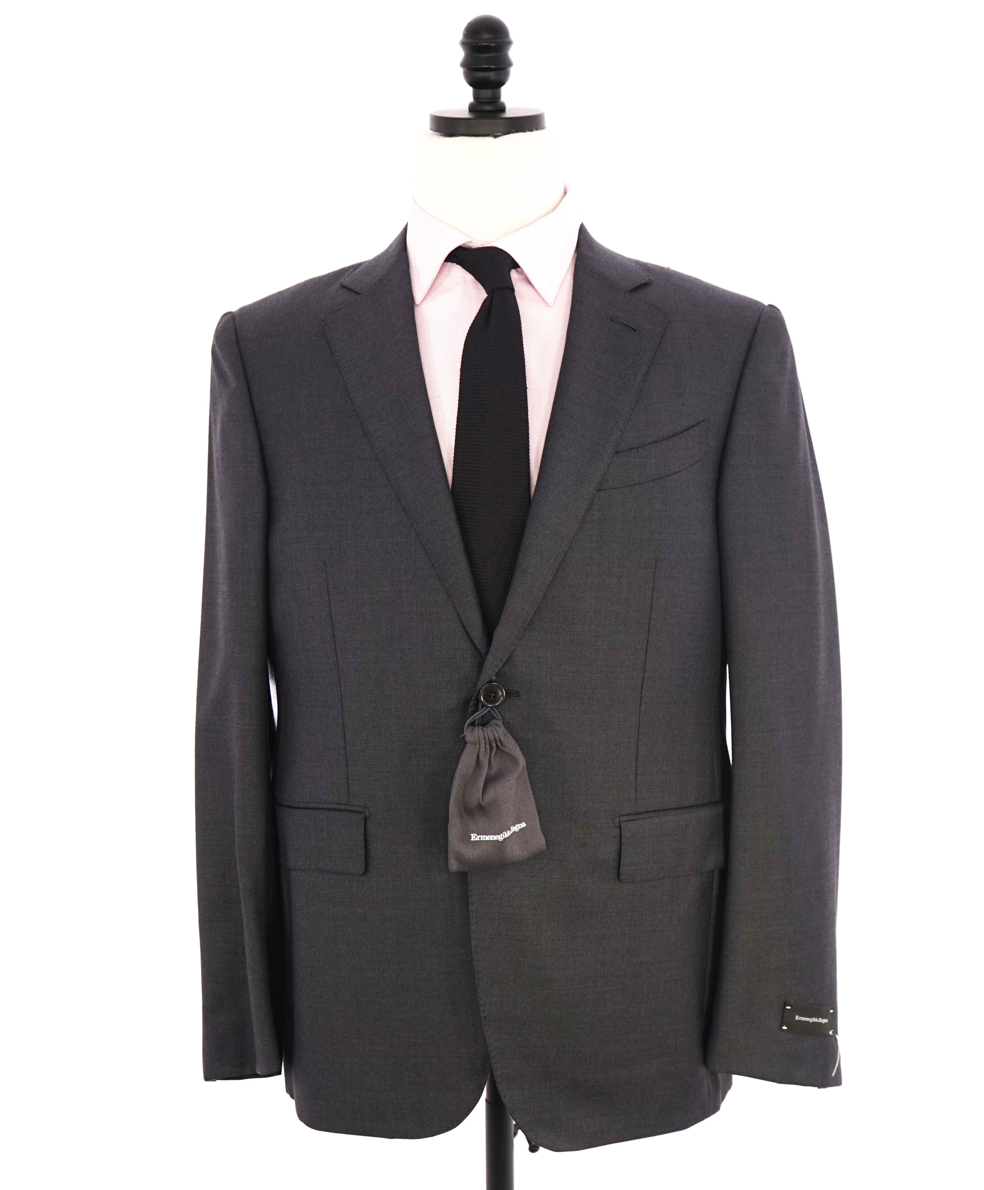 $3,250 ERMENEGILDO ZEGNA - "TROFEO"  Solid Gray Blazer - 40S