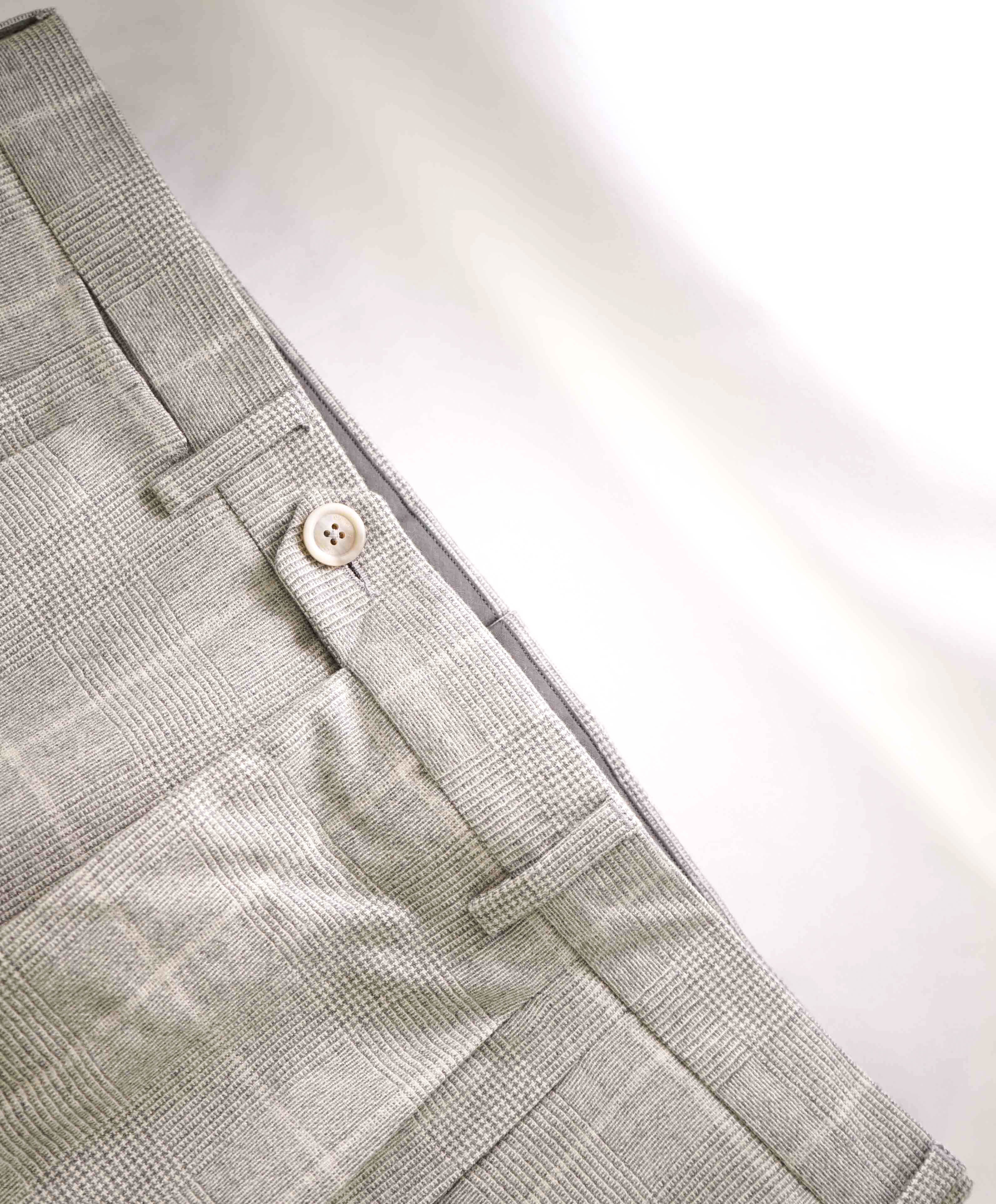 $745 ELEVENTY - Gray Check Plaid WOOL *Closet Staple* Dress Pants- 34W