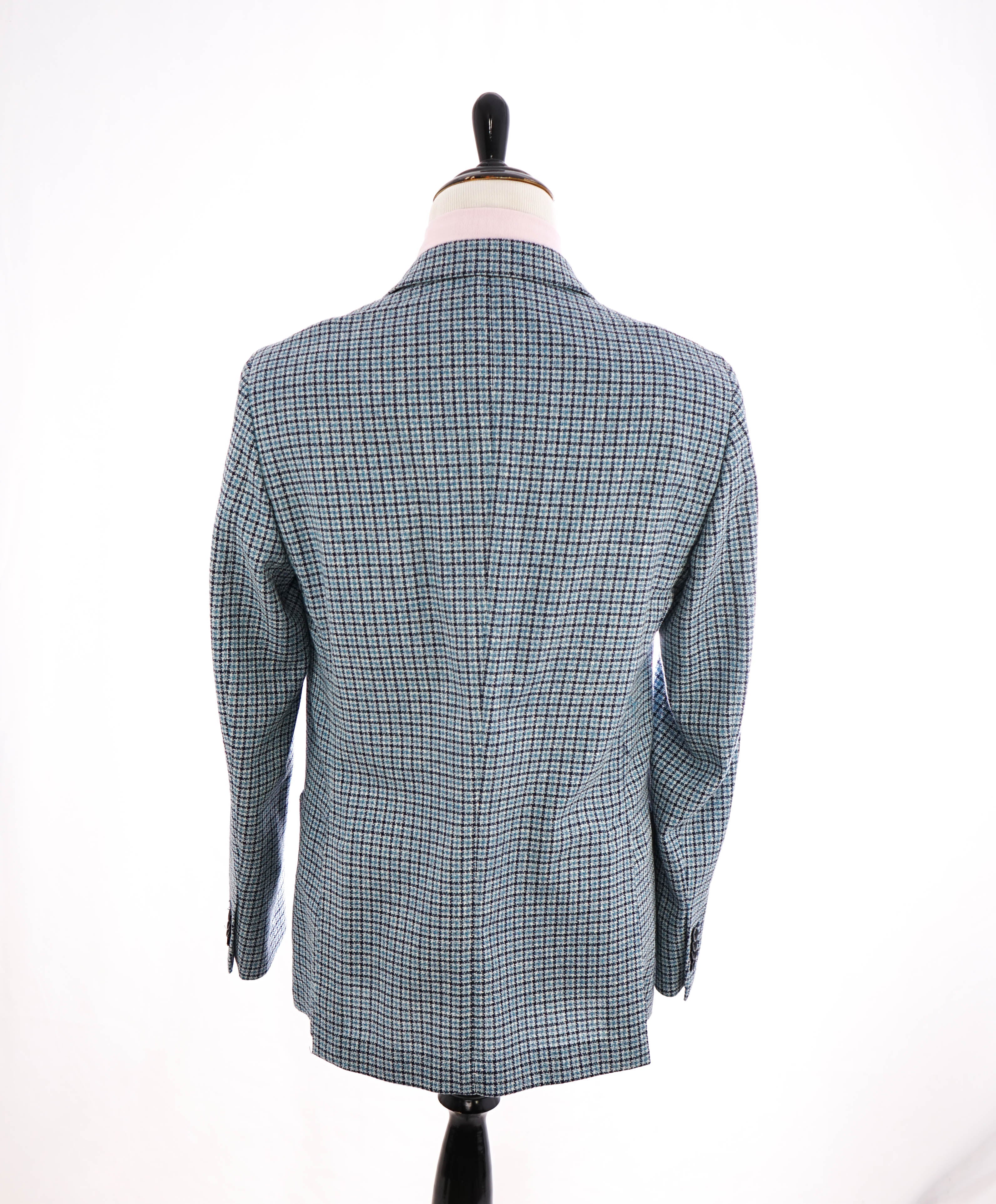 VITALE BARBERIS CANONICO - For SAKS 5TH AVE Blue Houndstooth Blazer - 42R