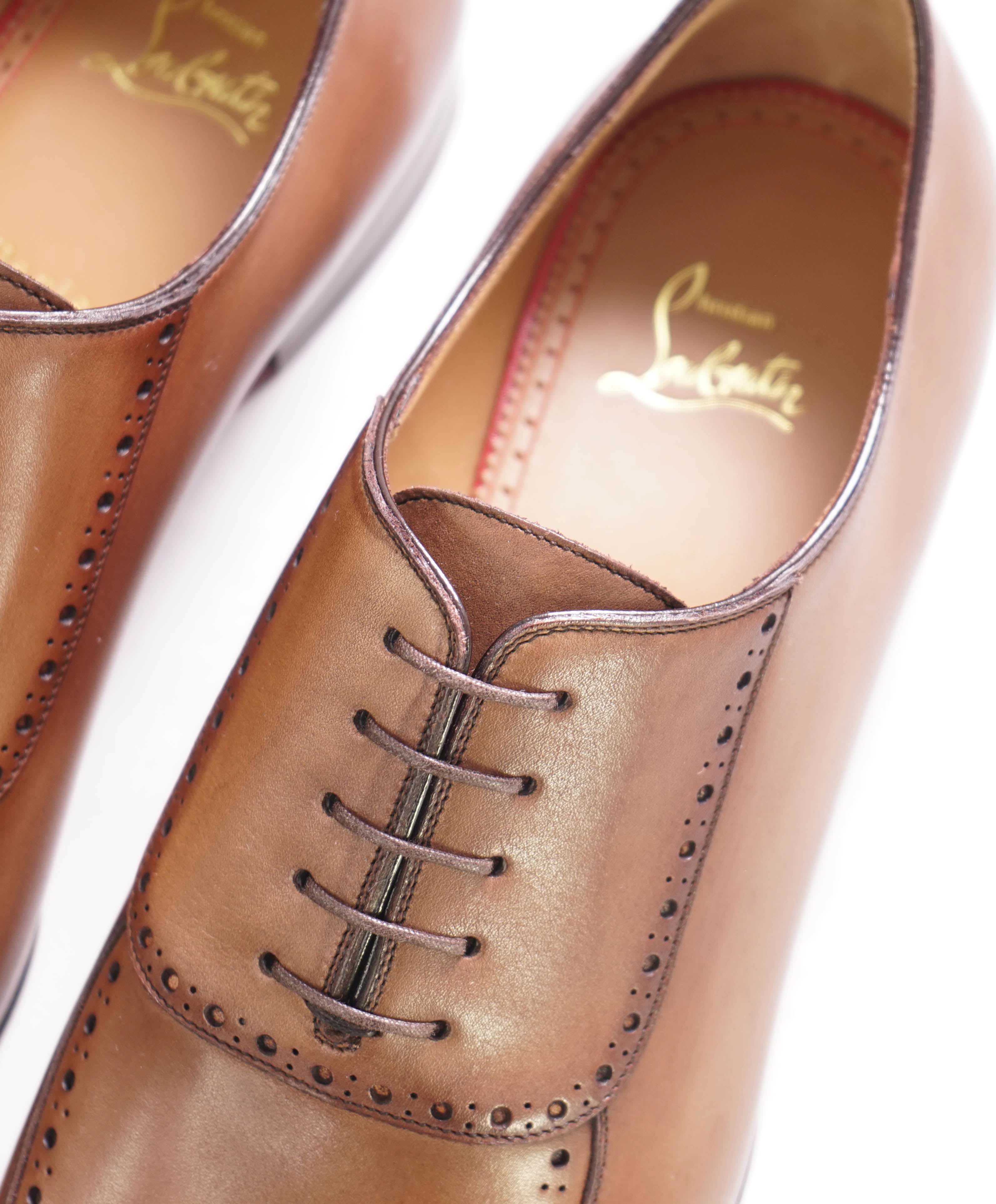 $1,250 CHRISTIAN LOUBOUTIN - *LAFITOCH* Brown Lthr Oxfords - 11 US (44EU)