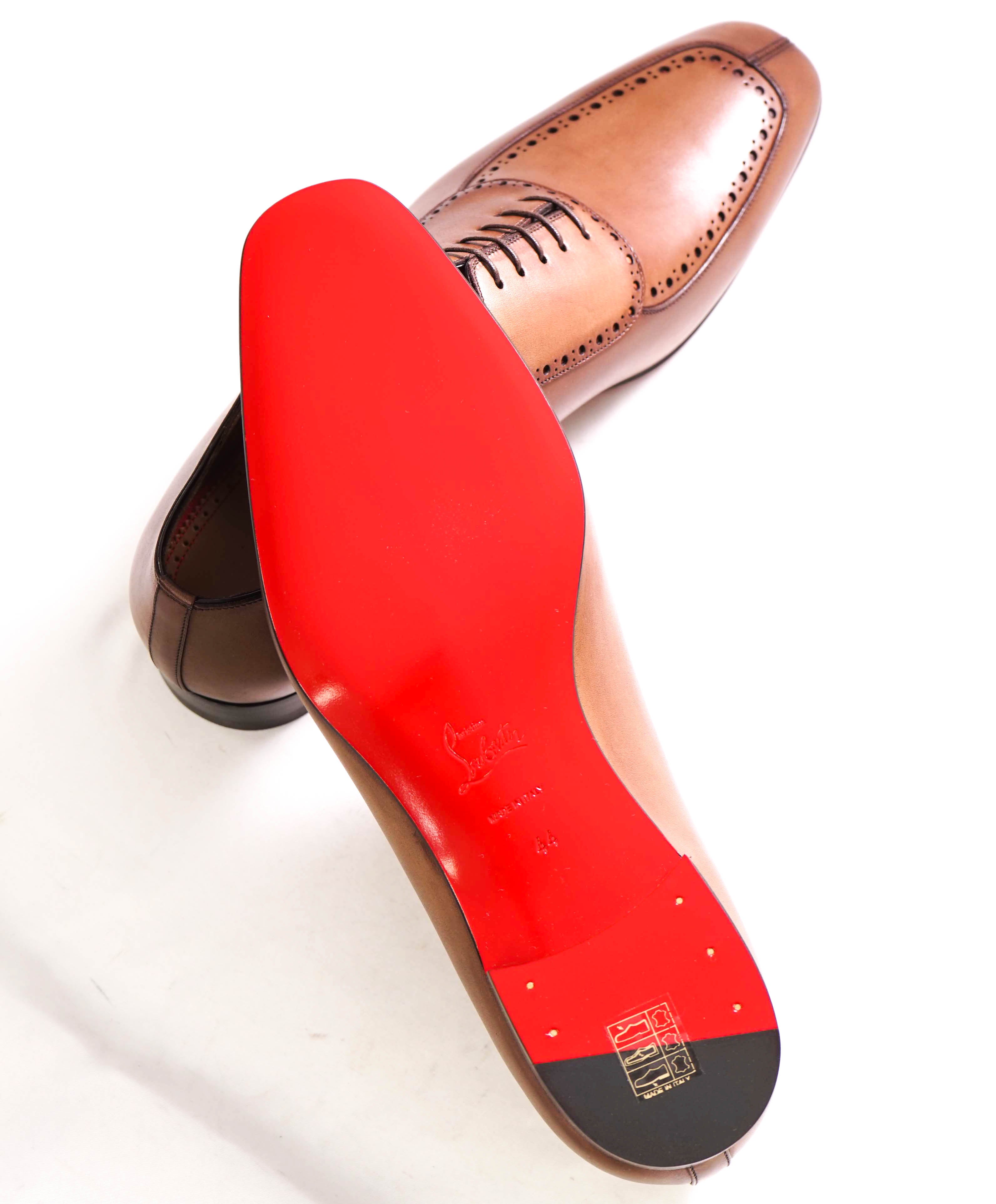 $1,250 CHRISTIAN LOUBOUTIN - *LAFITOCH* Brown Lthr Oxfords - 11 US (44EU)