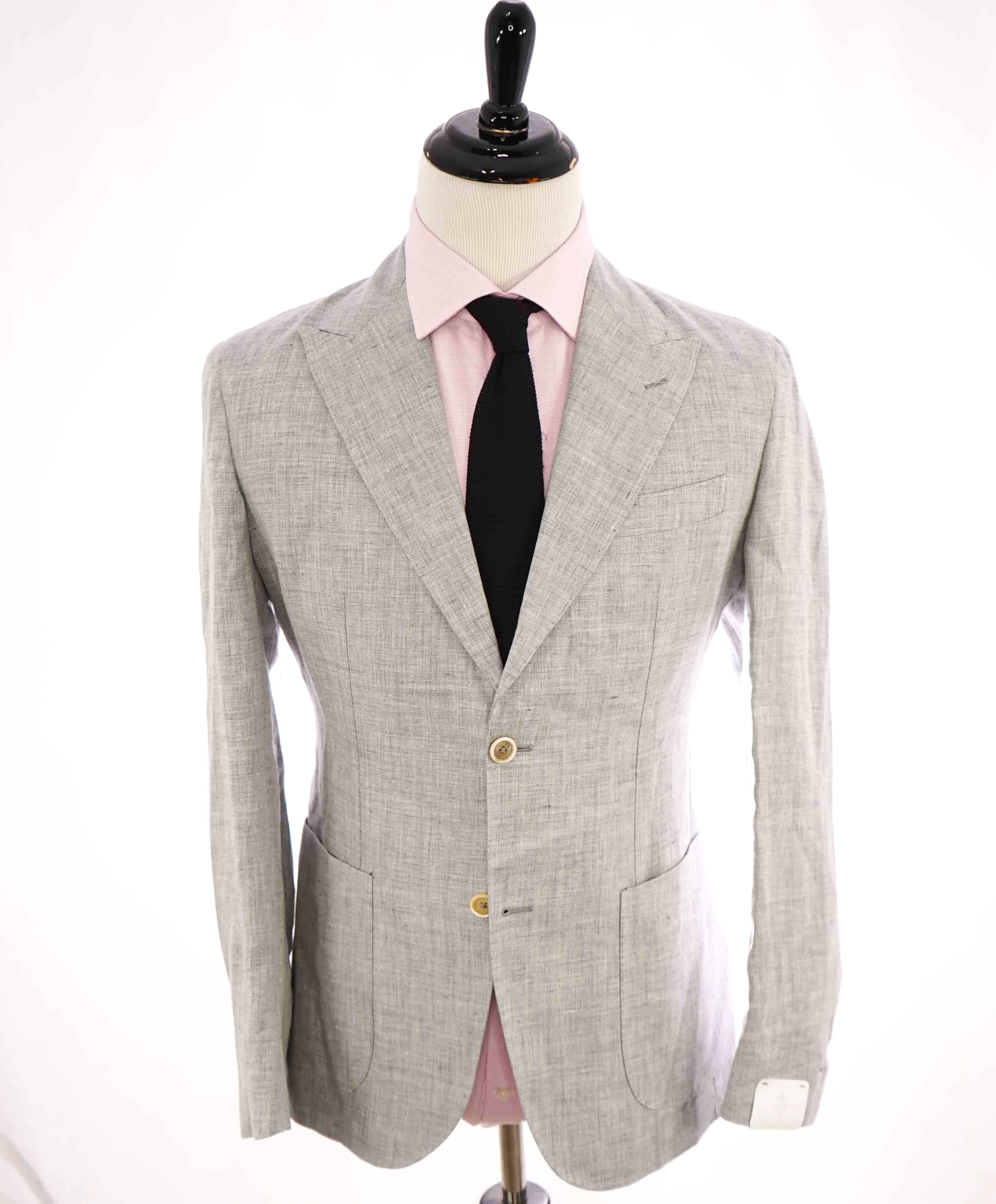 $2,495 ELEVENTY - "PURE LINEN" Gray Summer "JOGGER" Suit - 40 (50 EU)