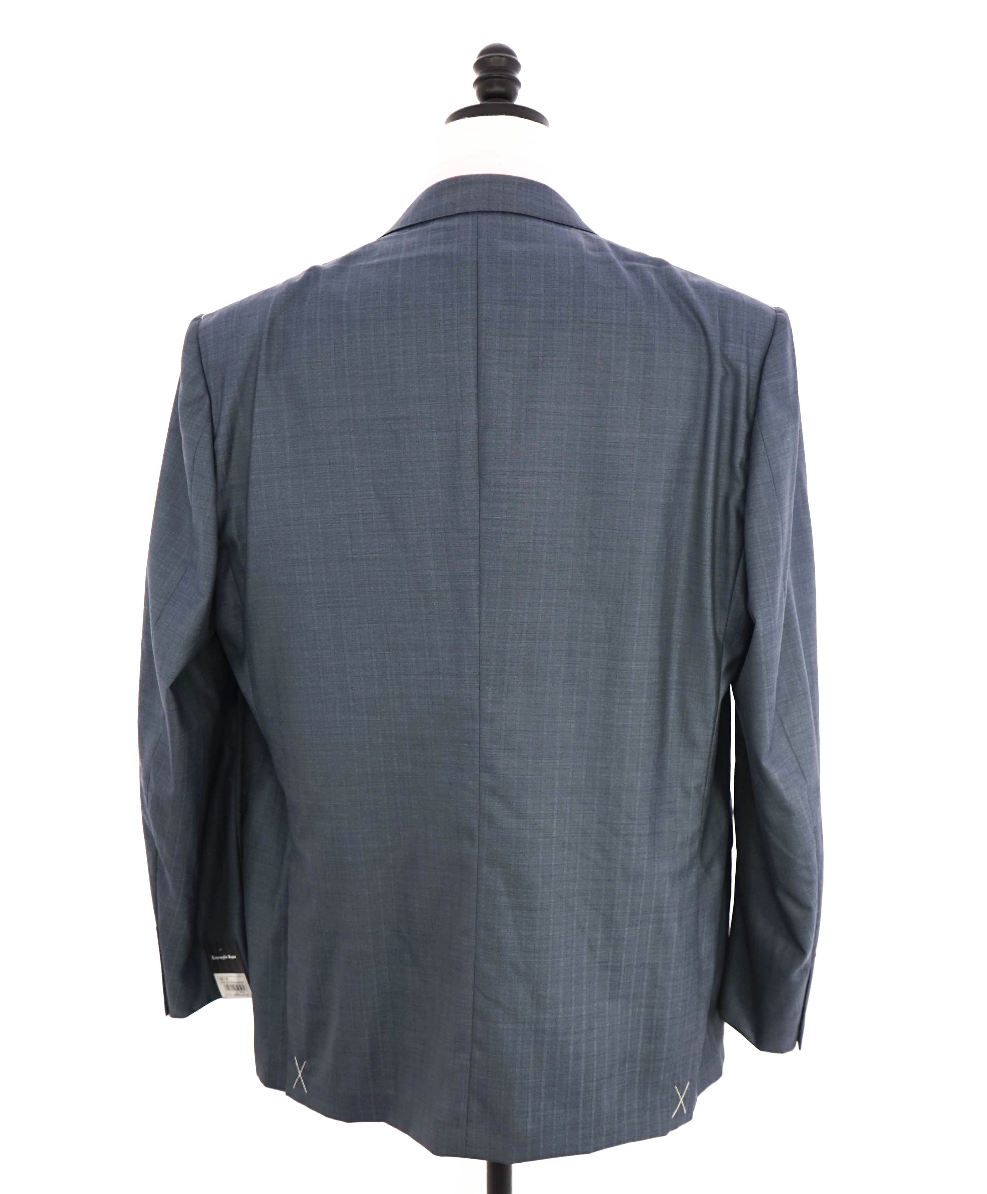 $2,895 ERMENEGILDO ZEGNA - Steel Blue *TROFEO 600* Wool/Silk Blazer - 48R