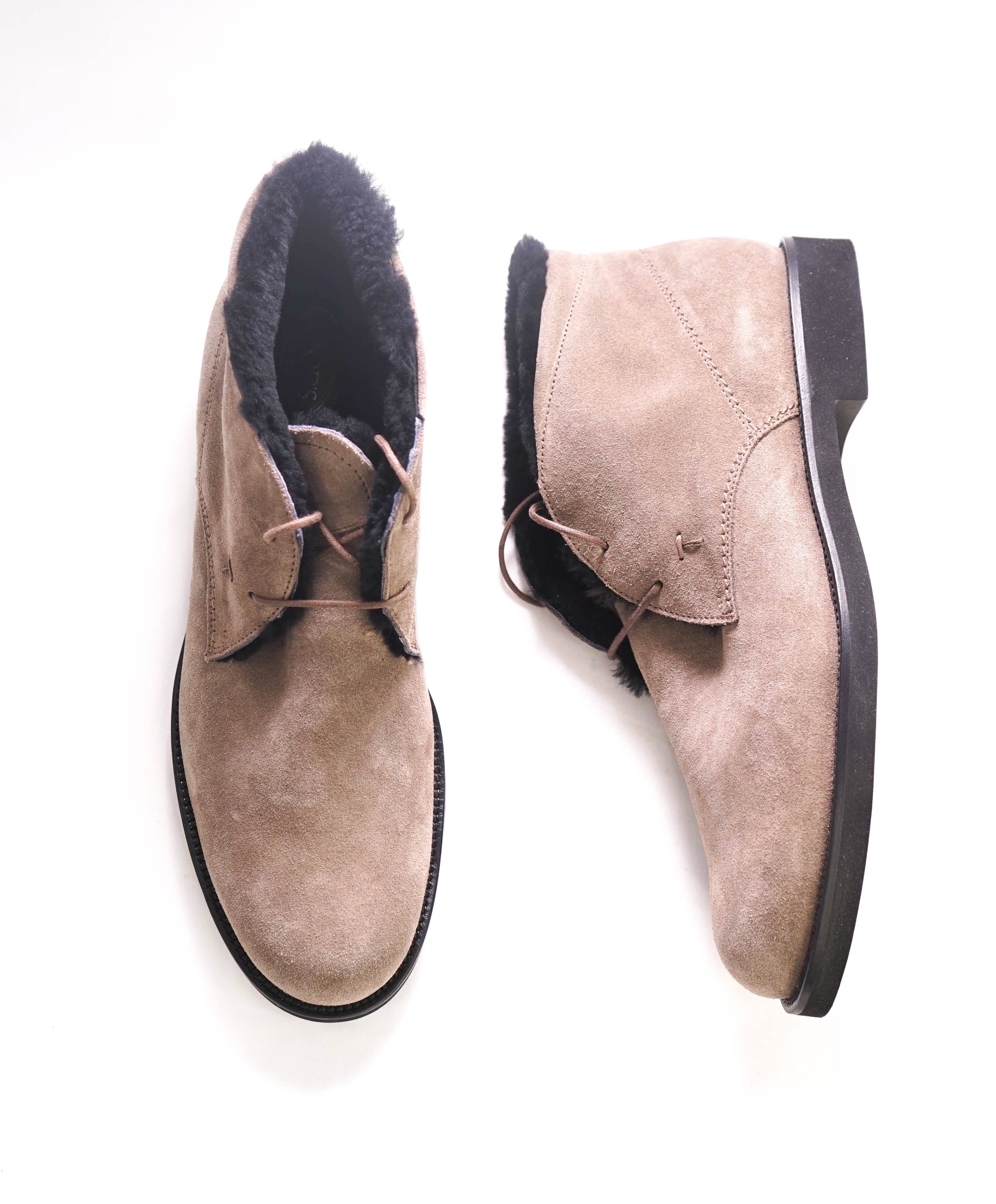 $850 TOD’S - "GENUINE LAMB FUR LINED" Suede Chukka Boot - 12 US (11 T)