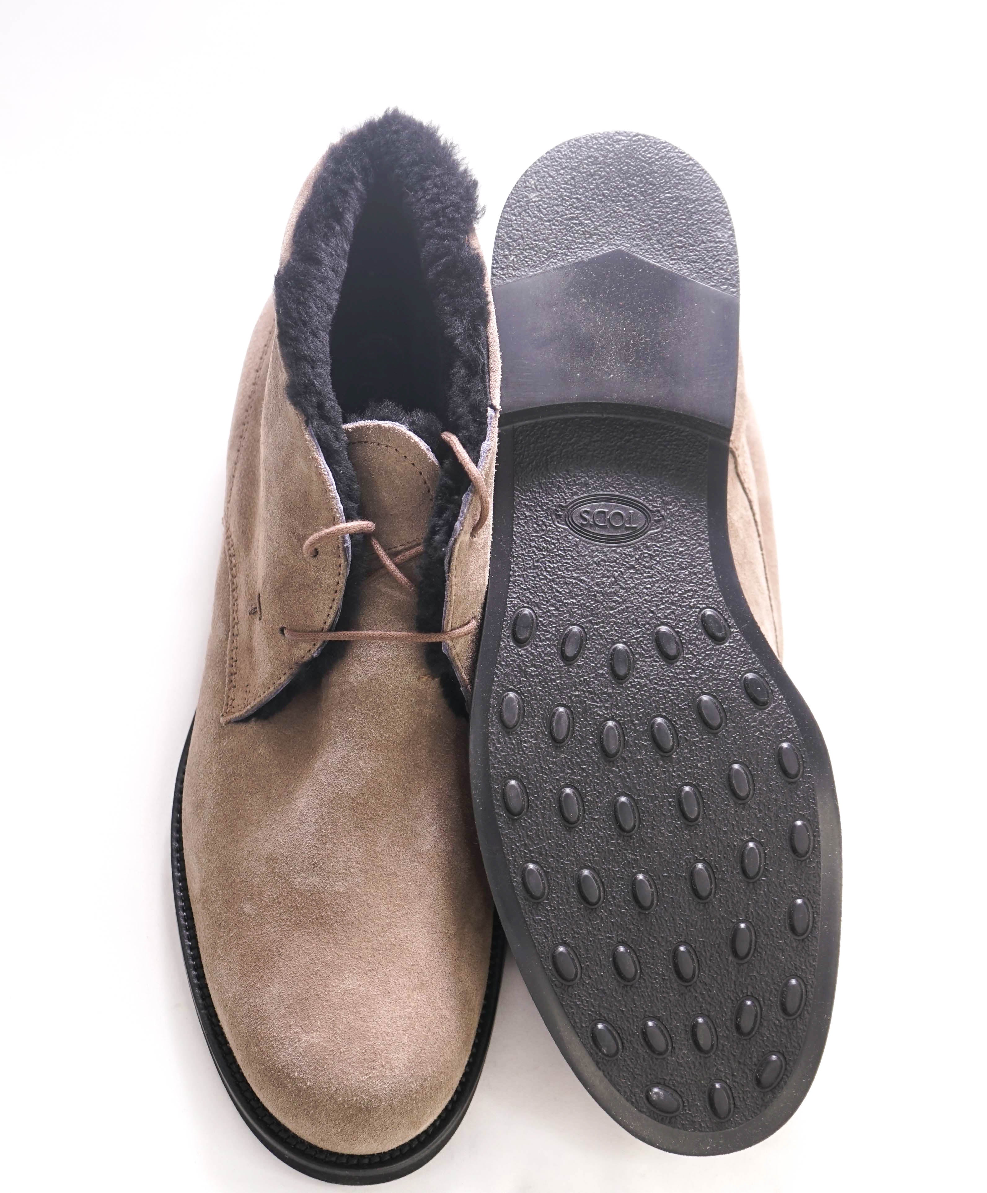 $850 TOD’S - "GENUINE LAMB FUR LINED" Suede Chukka Boot - 12 US (11 T)