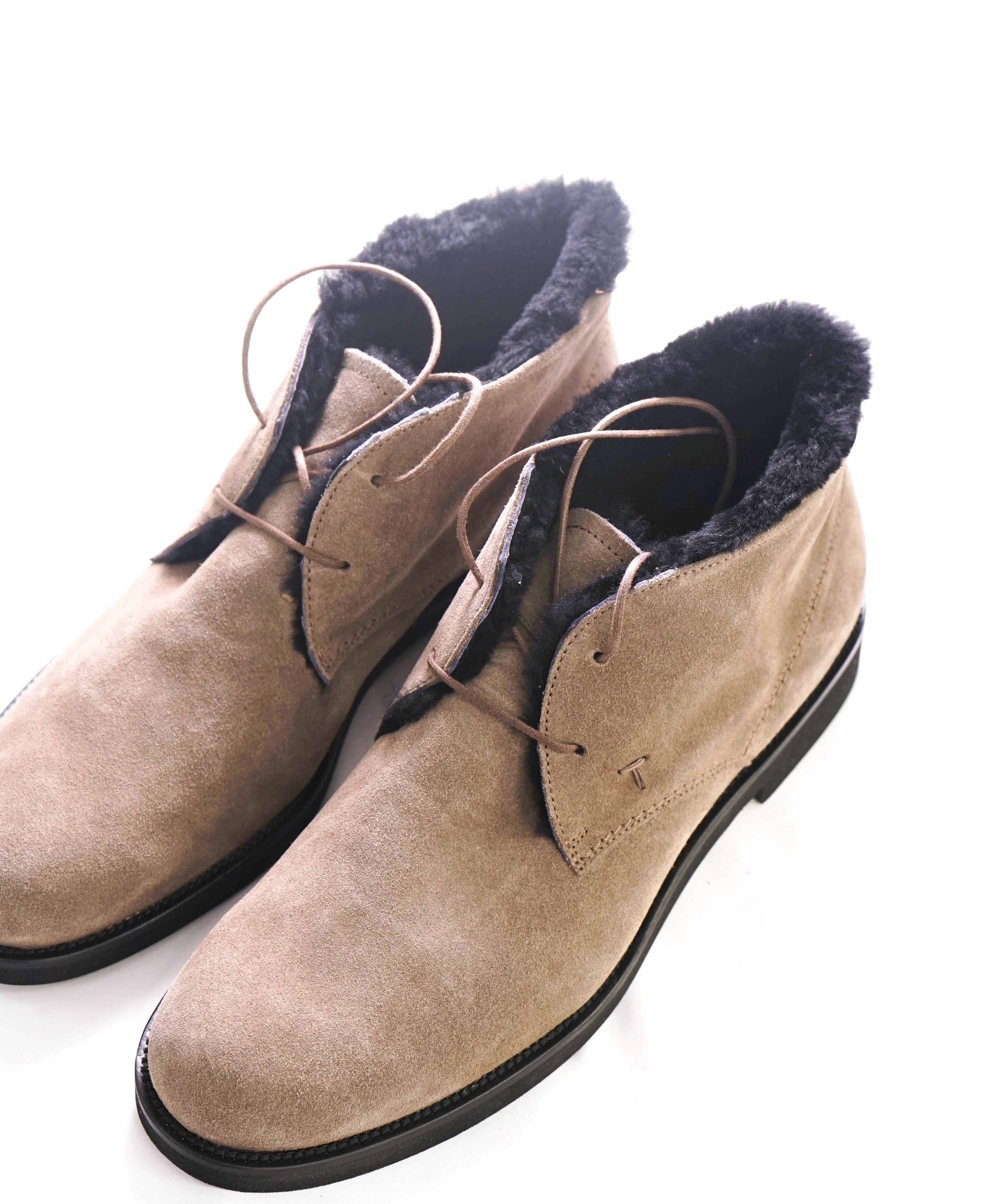 $850 TOD’S - "GENUINE LAMB FUR LINED" Suede Chukka Boot - 12 US (11 T)