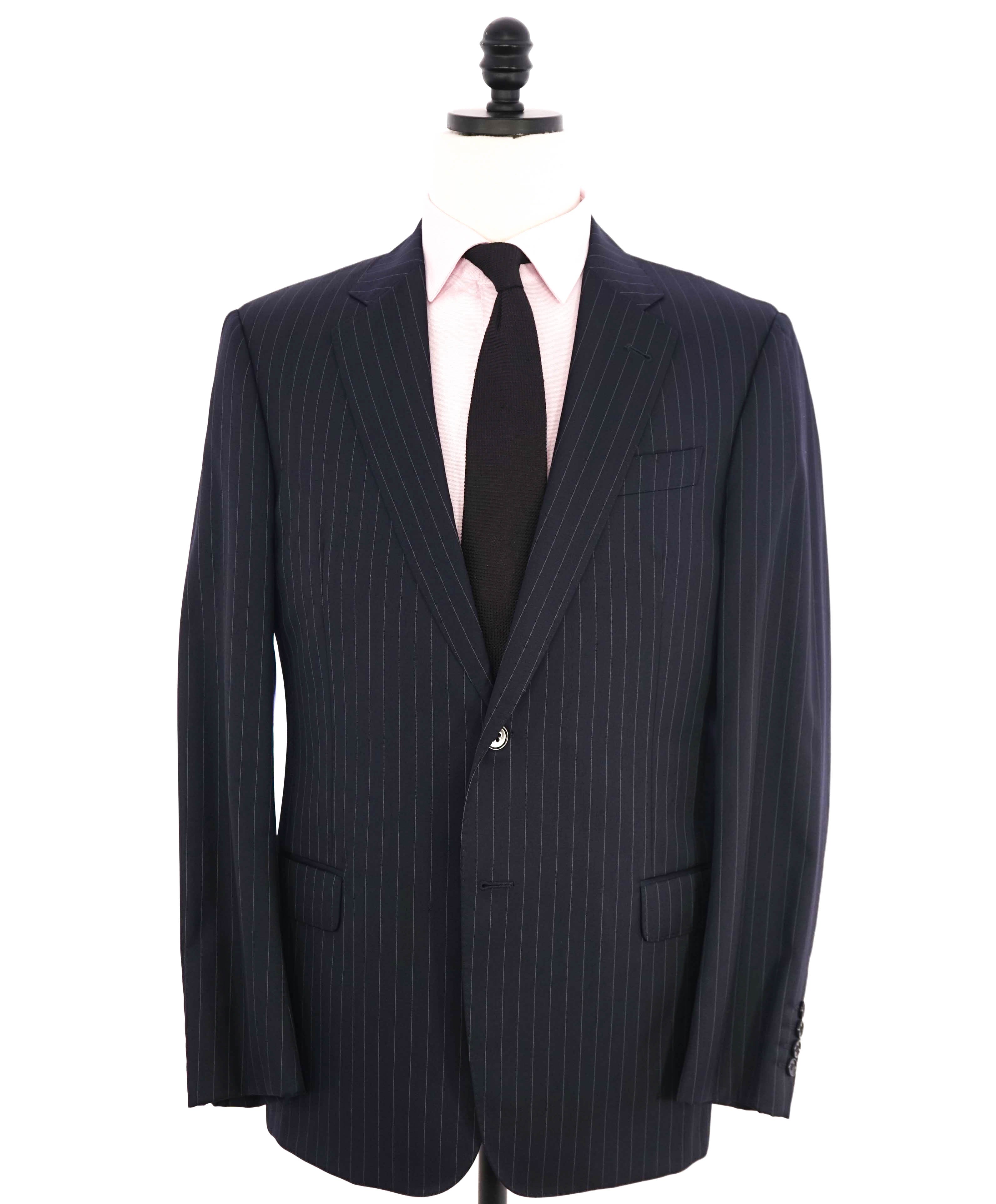 $1,895 ARMANI COLLEZIONI - Chalk Striped *G LINE* Notch Lapel Suit - 42R