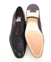 $895 SALVATORE FERRAGAMO - Cap-Toe "LUCE DIVIS" Black Leather Oxford - 11 EE US