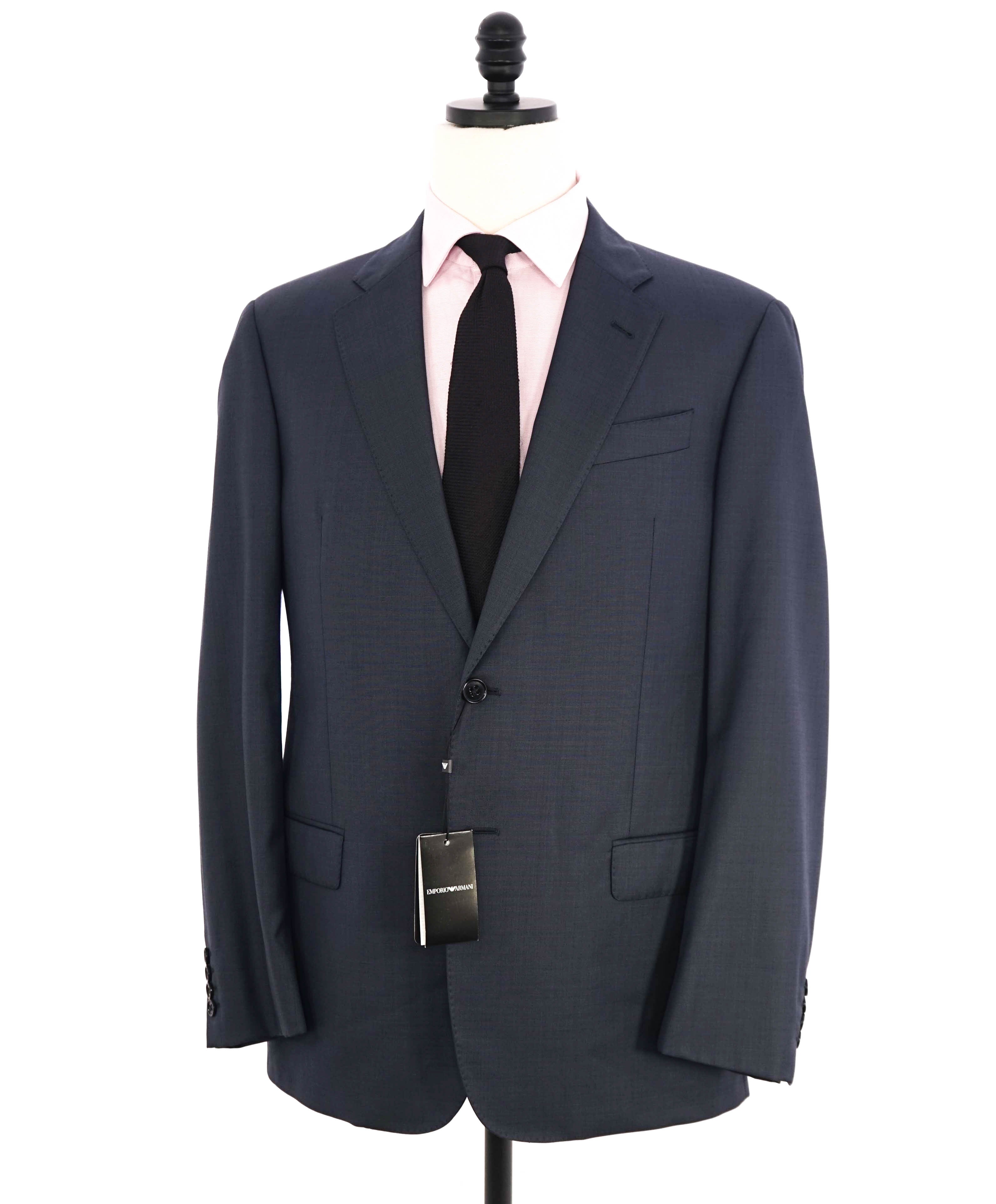 $1,995 EMPORIO ARMANI - Super 130's  “G LINE” Steel Blue Suit - 42L