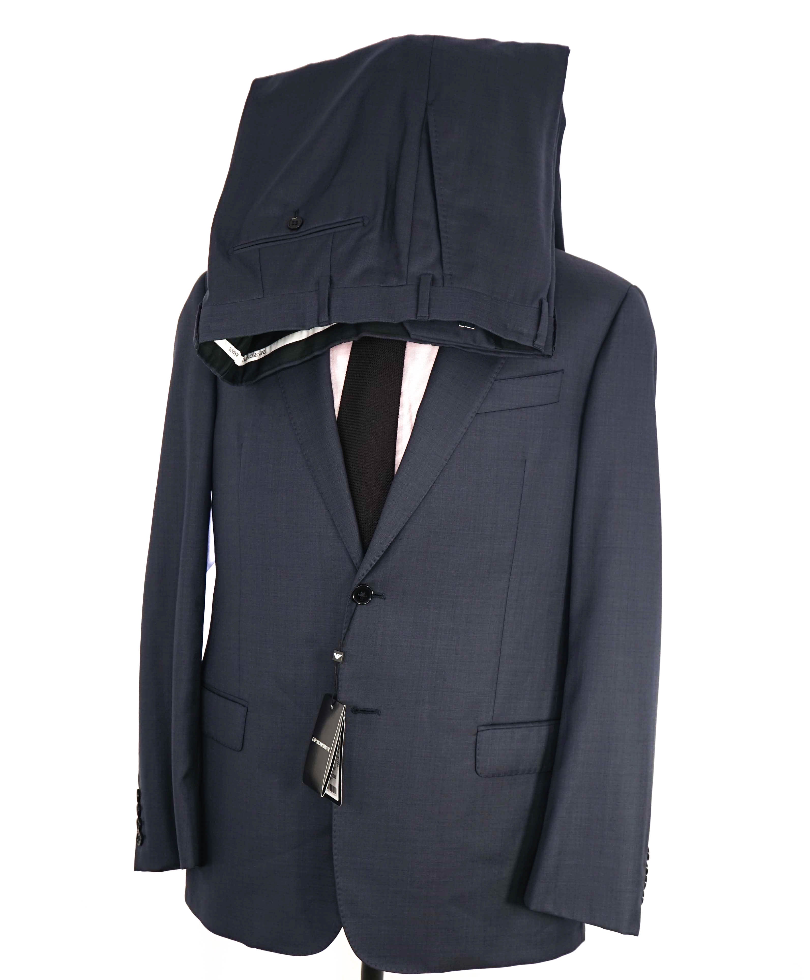 $1,995 EMPORIO ARMANI - Super 130's  “G LINE” Steel Blue Suit - 42L