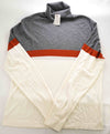 $875 ELEVENTY - Colorblock Gray Ivory *PLATINUM* Wool Turtleneck Sweater - M