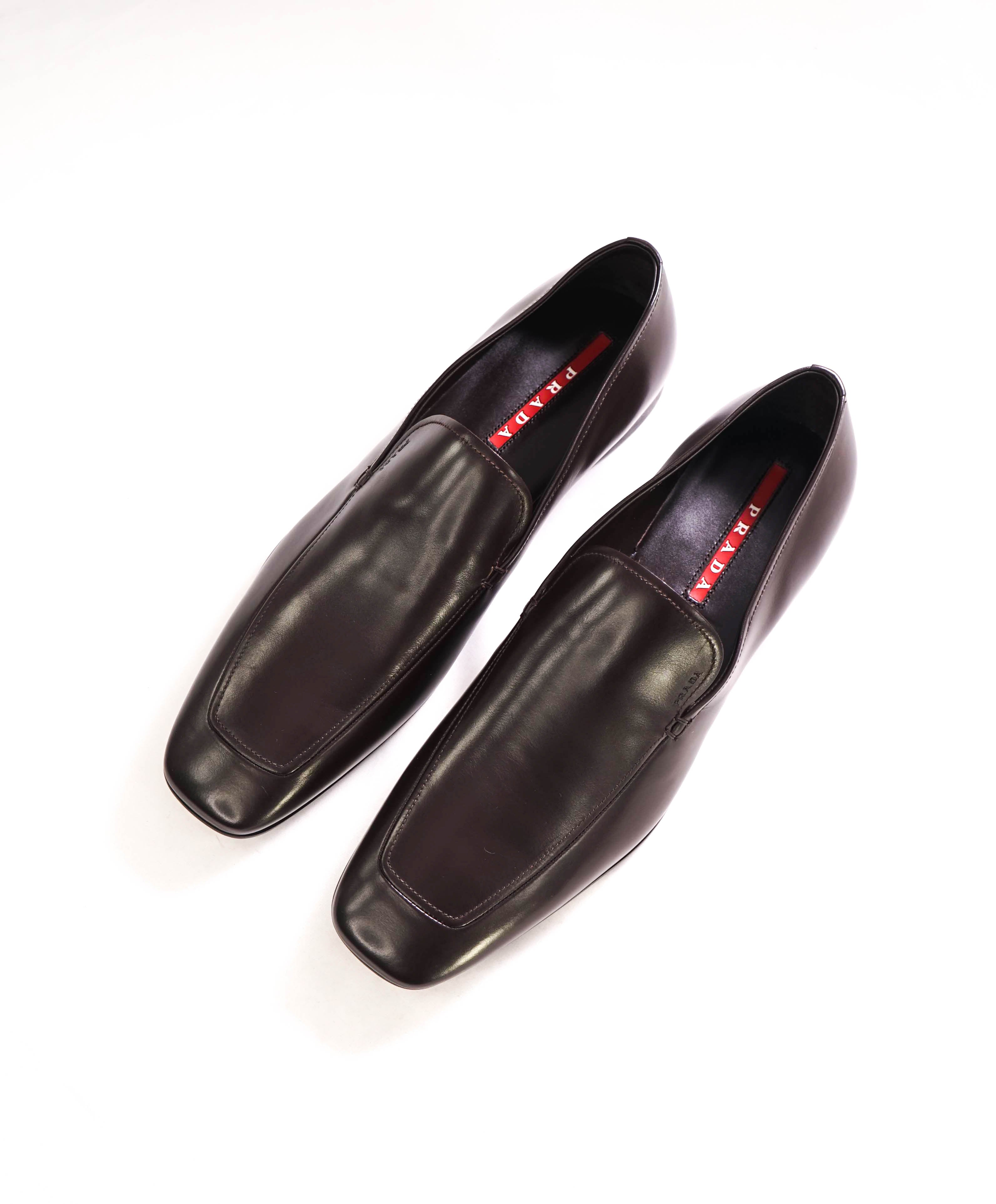 $850 PRADA - *LINEA ROSSA* Brow Slip On Logo Vamp Loafer - 11 US (10 D Prada)