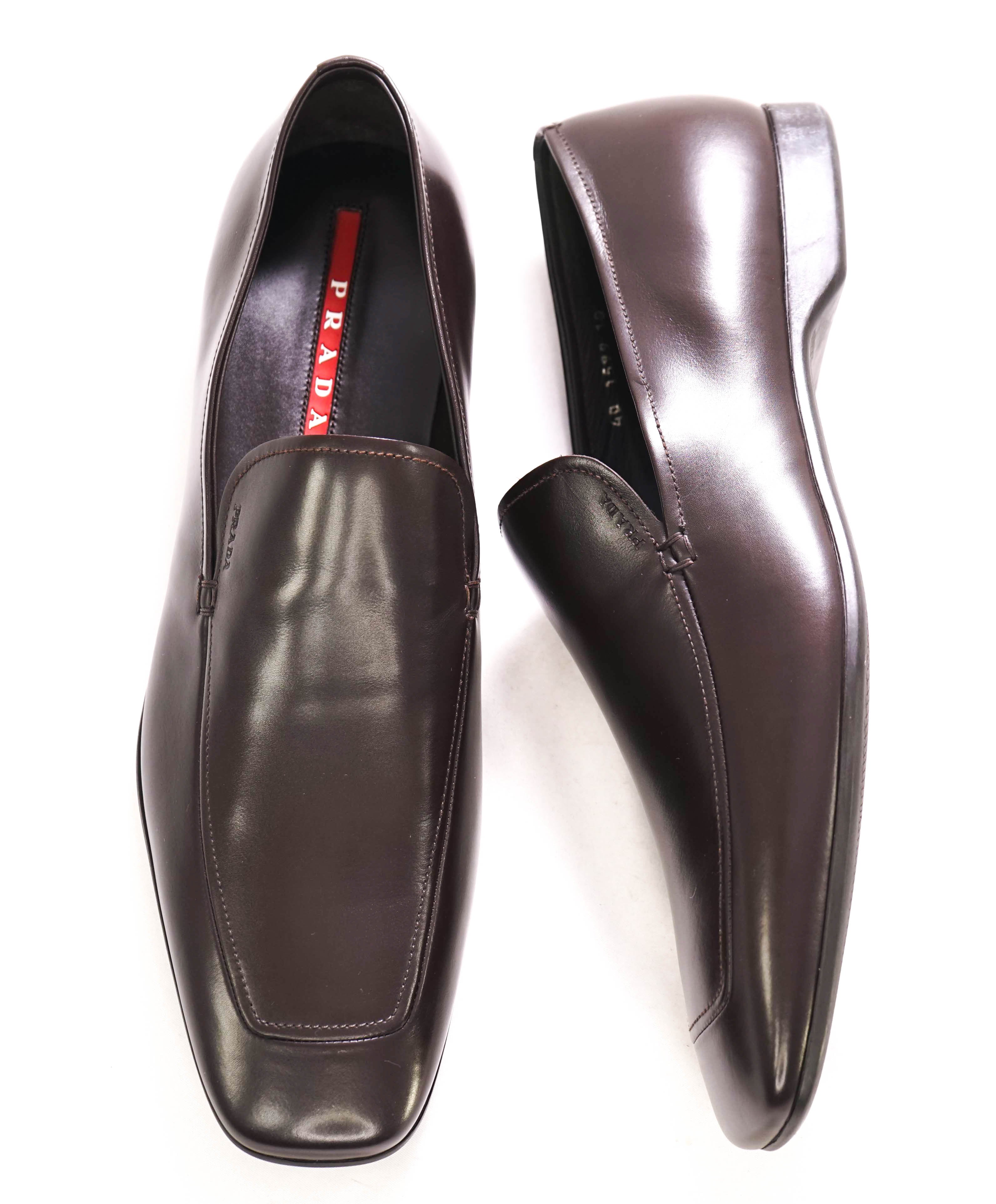 $850 PRADA - *LINEA ROSSA* Brow Slip On Logo Vamp Loafer - 11 US (10 D Prada)