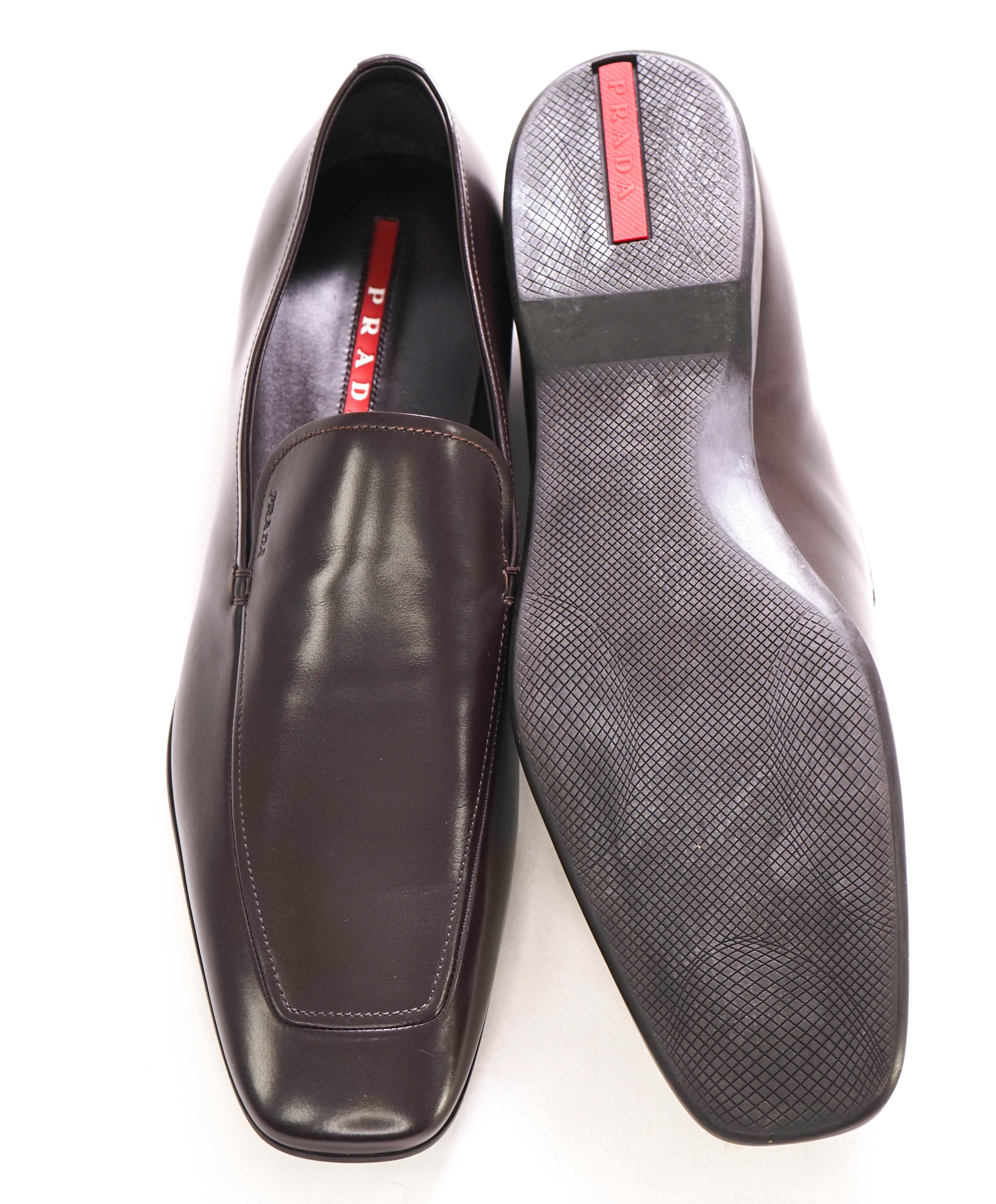 $850 PRADA - *LINEA ROSSA* Brow Slip On Logo Vamp Loafer - 11 US (10 D Prada)