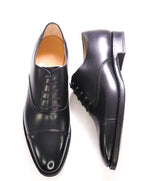 $1,200 BALLY - "SELBY" Goodyear Welt SCRIBE Black Hand Made Oxfords  - 14 US (13 UK)