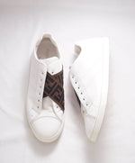 $770 FENDI - Zucca FF Tape White Logo Sneaker - 9.5 US 8.5UK 42.5EU