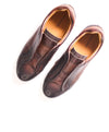 $400 MAGNANNI - "COSTA" Triple Stitch Brown Patina Leather Sneaker - 9 US 42EU