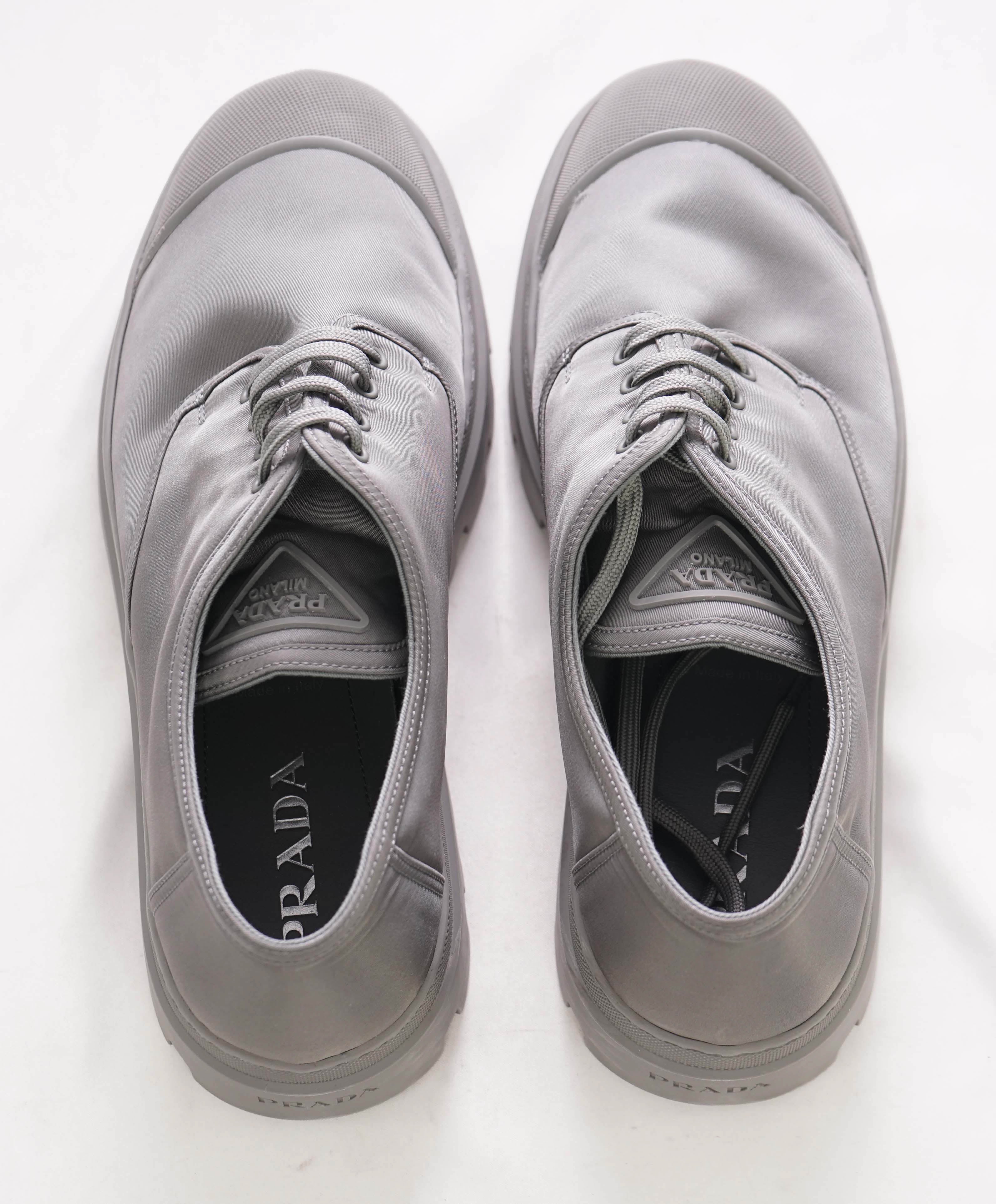 $1,150 PRADA - Neutral Logo Sneaker Oxfords Lug Sole Shoe - 11.5 US (10.5 Prada)