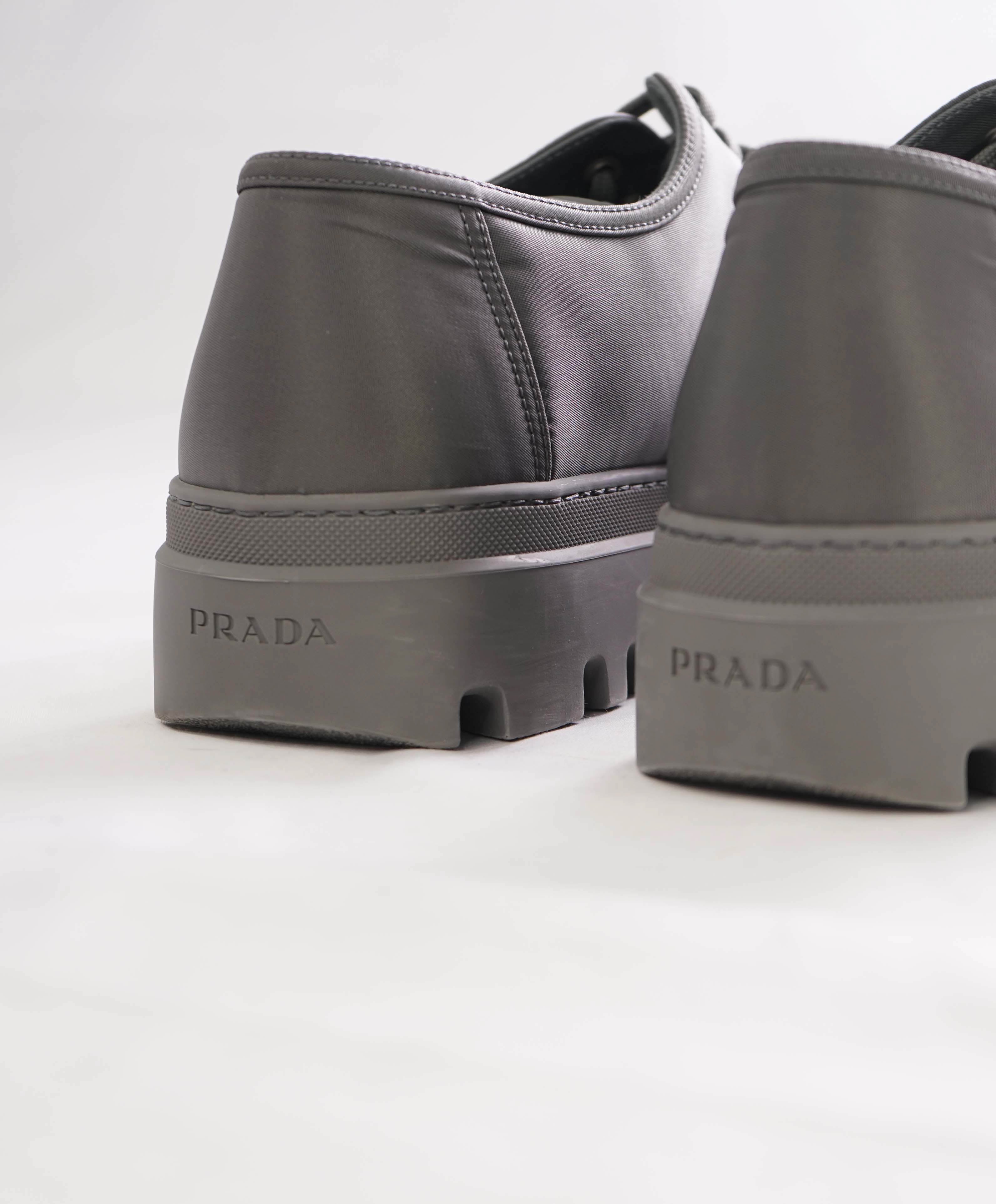 $1,150 PRADA - Neutral Logo Sneaker Oxfords Lug Sole Shoe - 11.5 US (10.5 Prada)