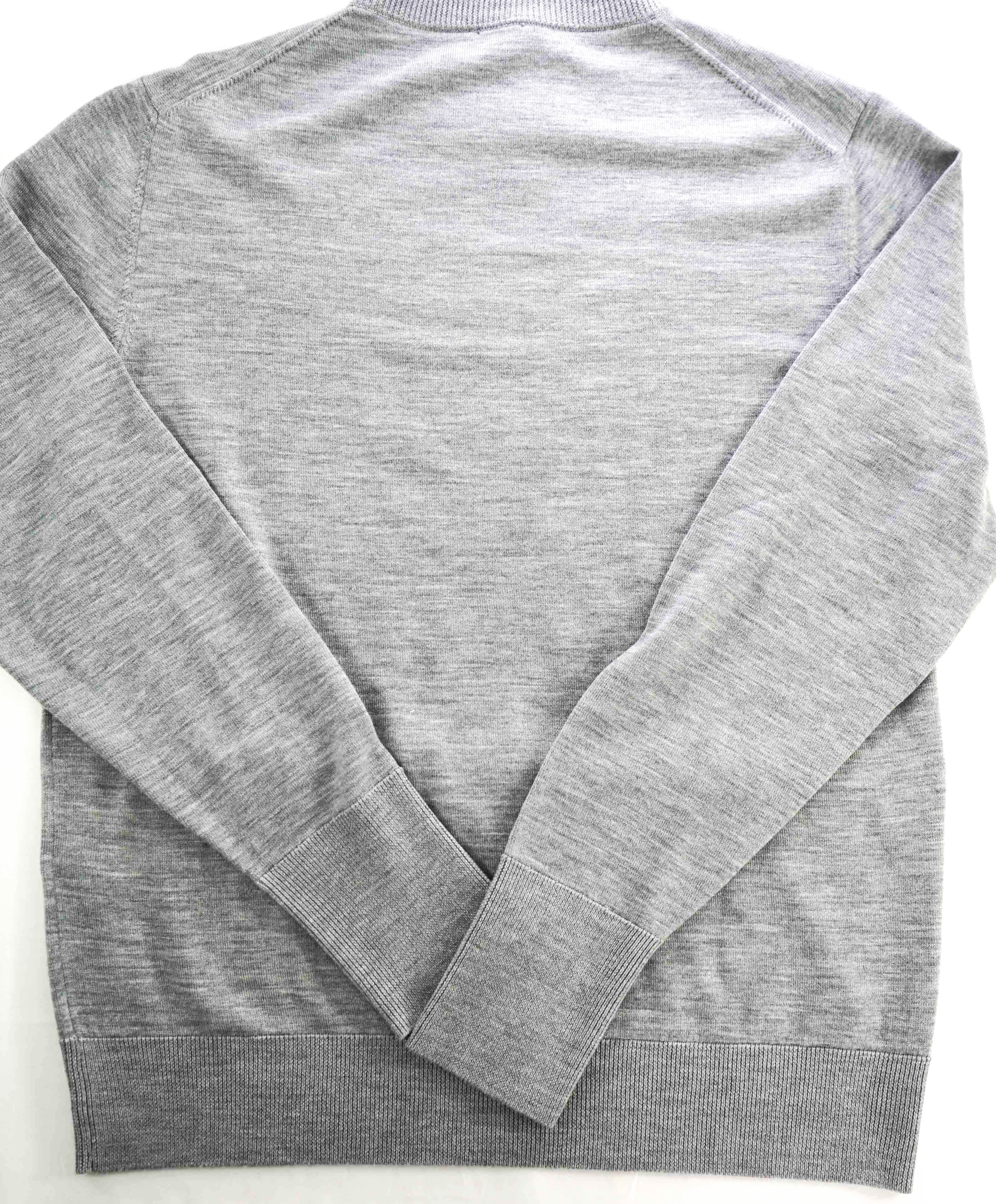 $995 ELEVENTY - Pure Wool DREAM BIG Gray Ribbed Sweater - M