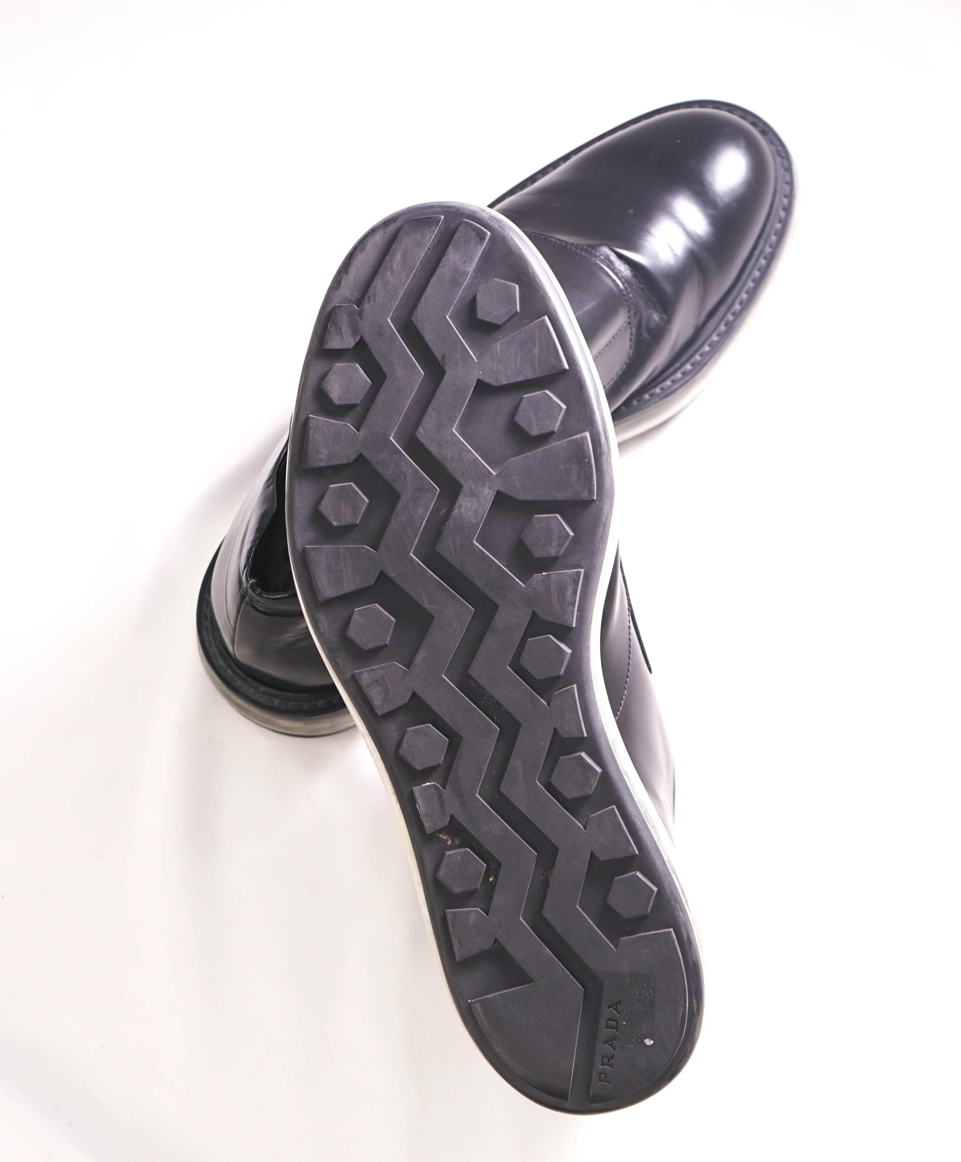 $1,050 PRADA - Black Lug Sole Air levitate Velcro derby shoes - 11 US (10 Prada)