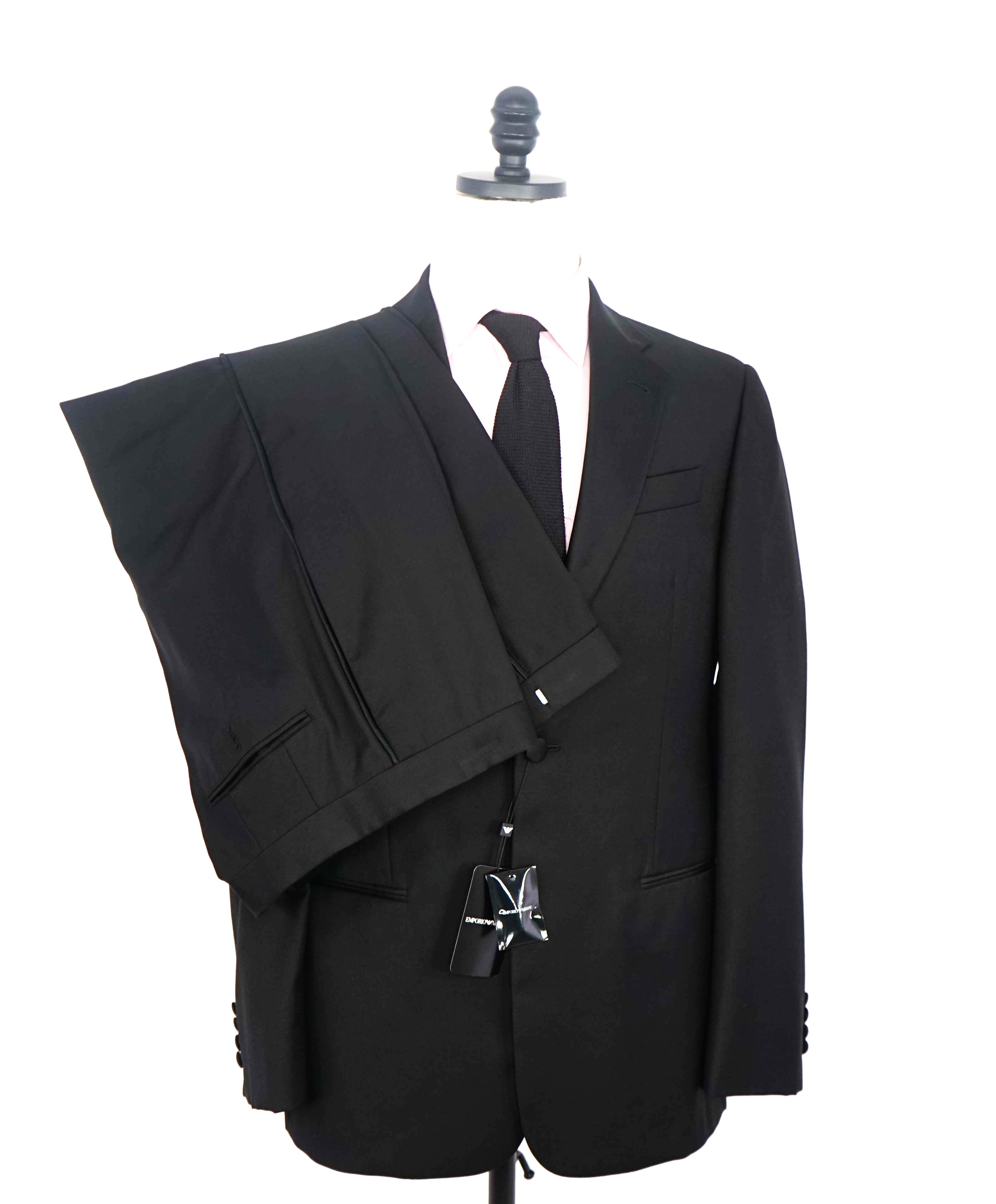 $1,995 EMPORIO ARMANI - “G LINE” Notch Lapel 130's Tuxedo Suit - 38R