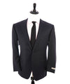 $1,795 CANALI - *CLOSET STAPLE*  Solid Navy Blue Notch Lapel Blazer - 52L US