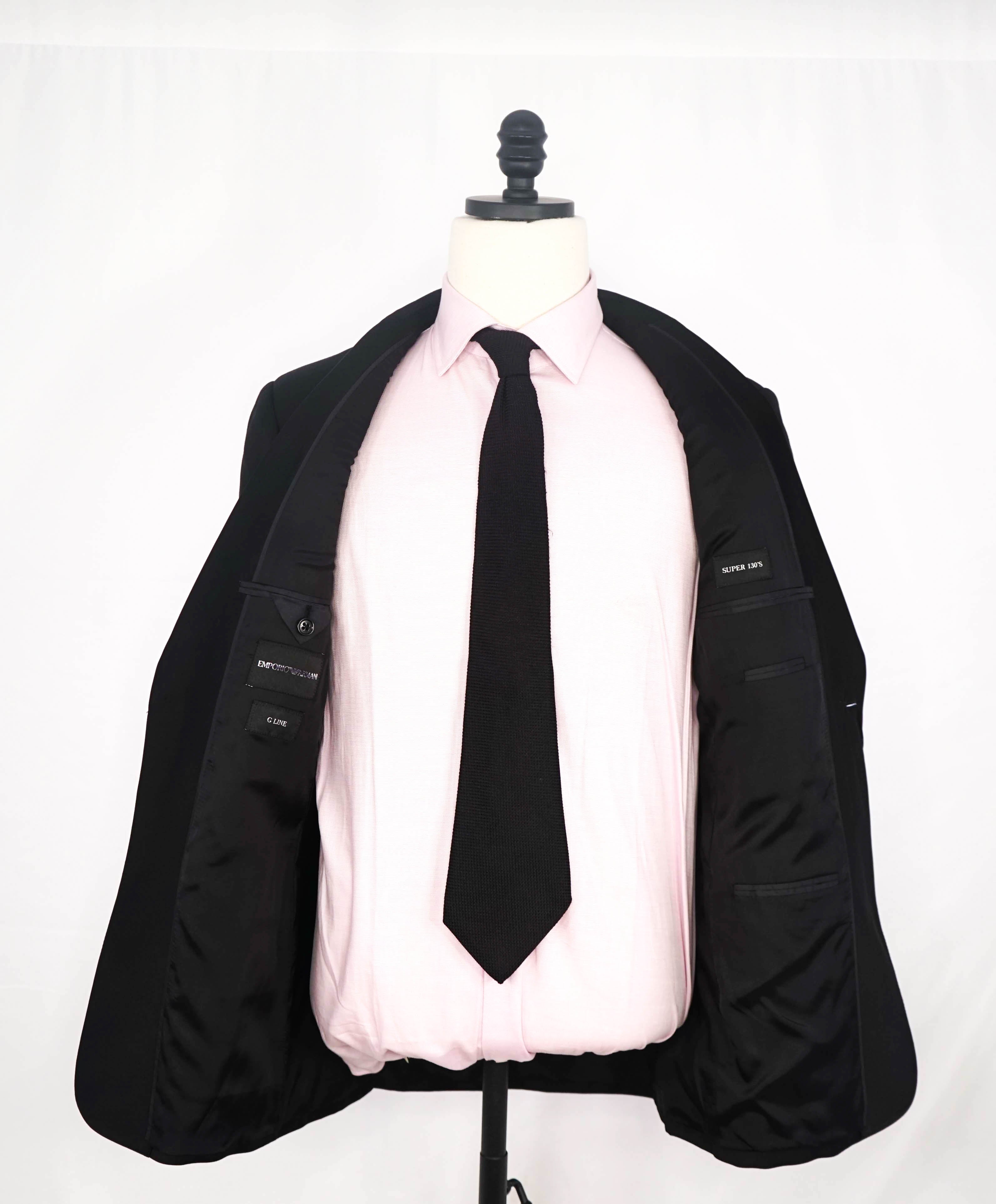 $1,995 EMPORIO ARMANI - “G LINE” Notch Lapel 130's Tuxedo Suit - 38R