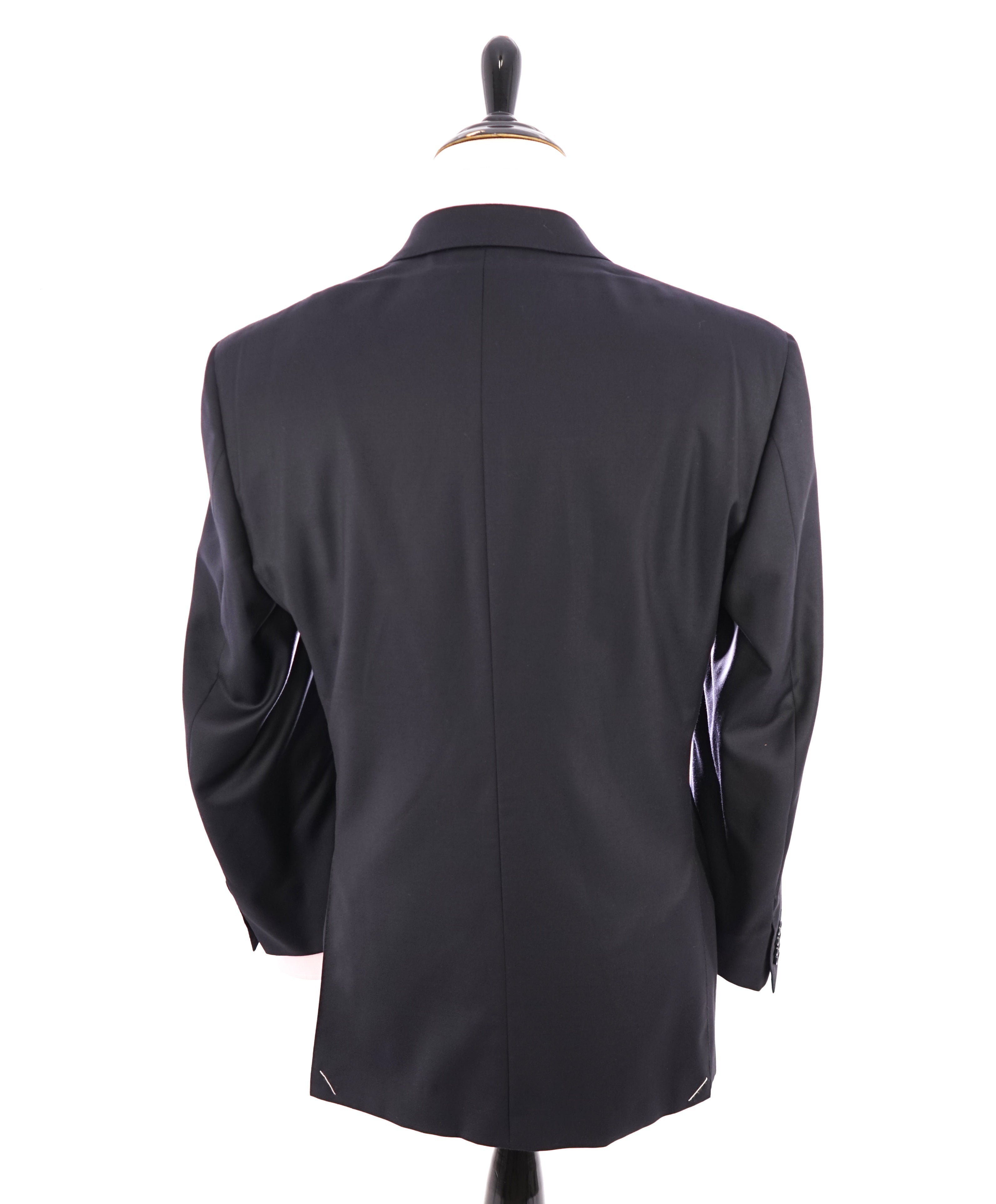 $1,795 CANALI - *CLOSET STAPLE*  Solid Navy Blue Notch Lapel Blazer - 50R US