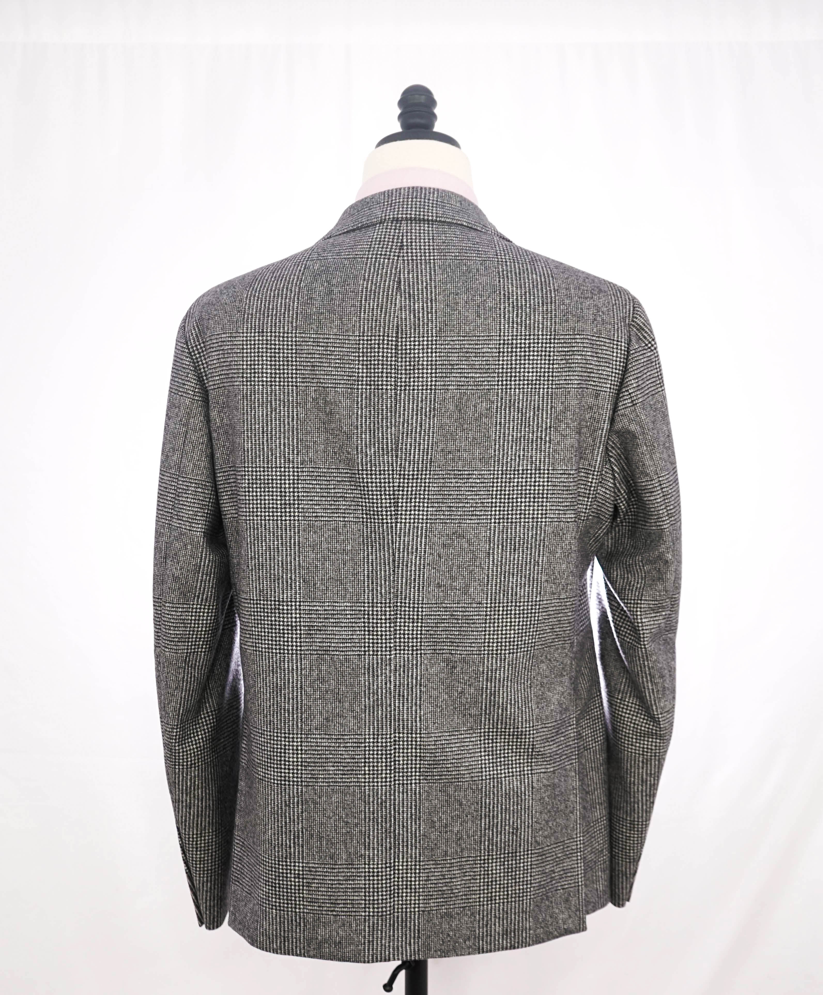 $1,895 ELEVENTY - Gray Flannel Pure Wool PEAK LAPEL Suit - 44 US (54EU)