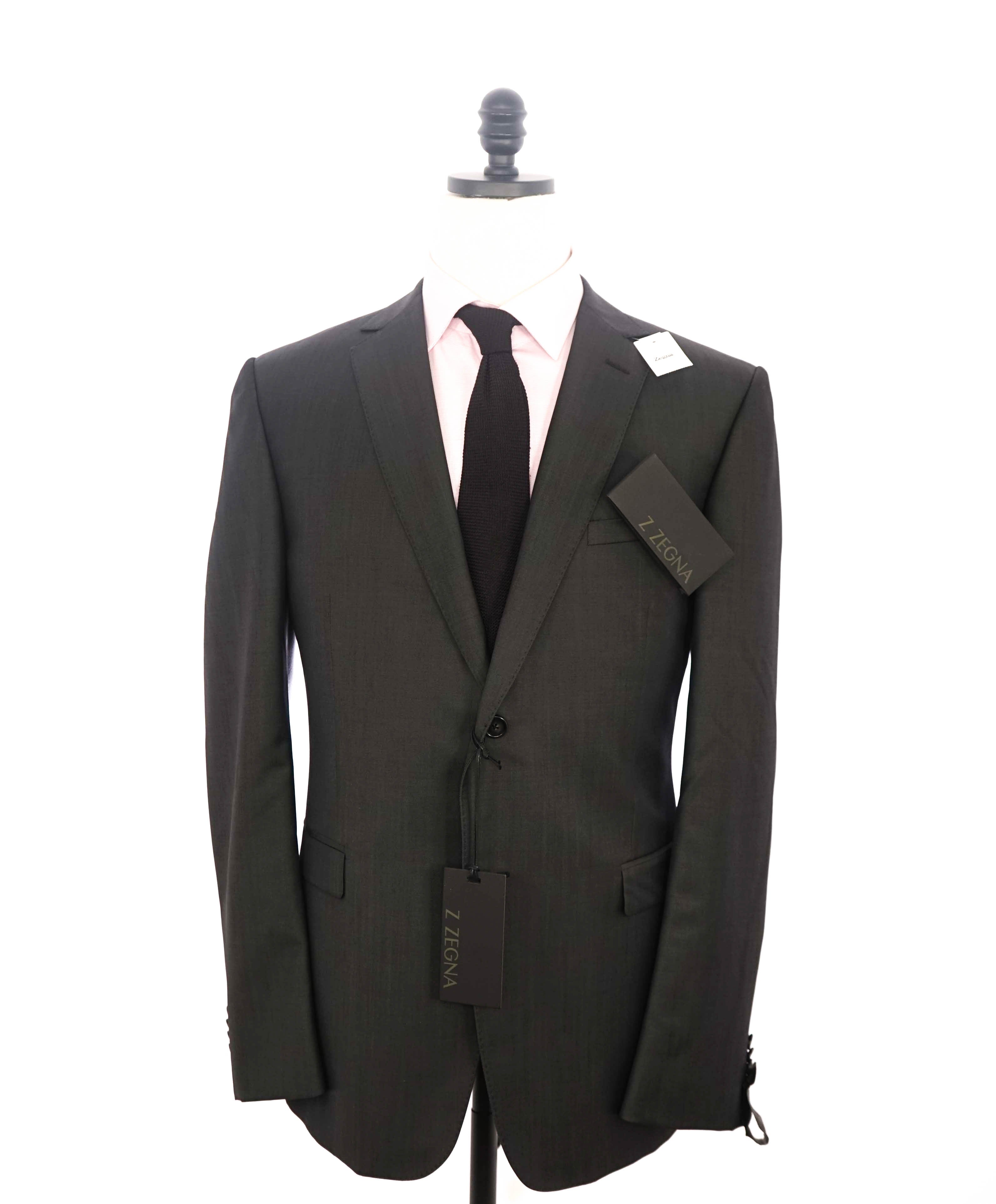 Z ZEGNA - MOHAIR/WOOL Blend Gray Slim Wool Suit - 46R