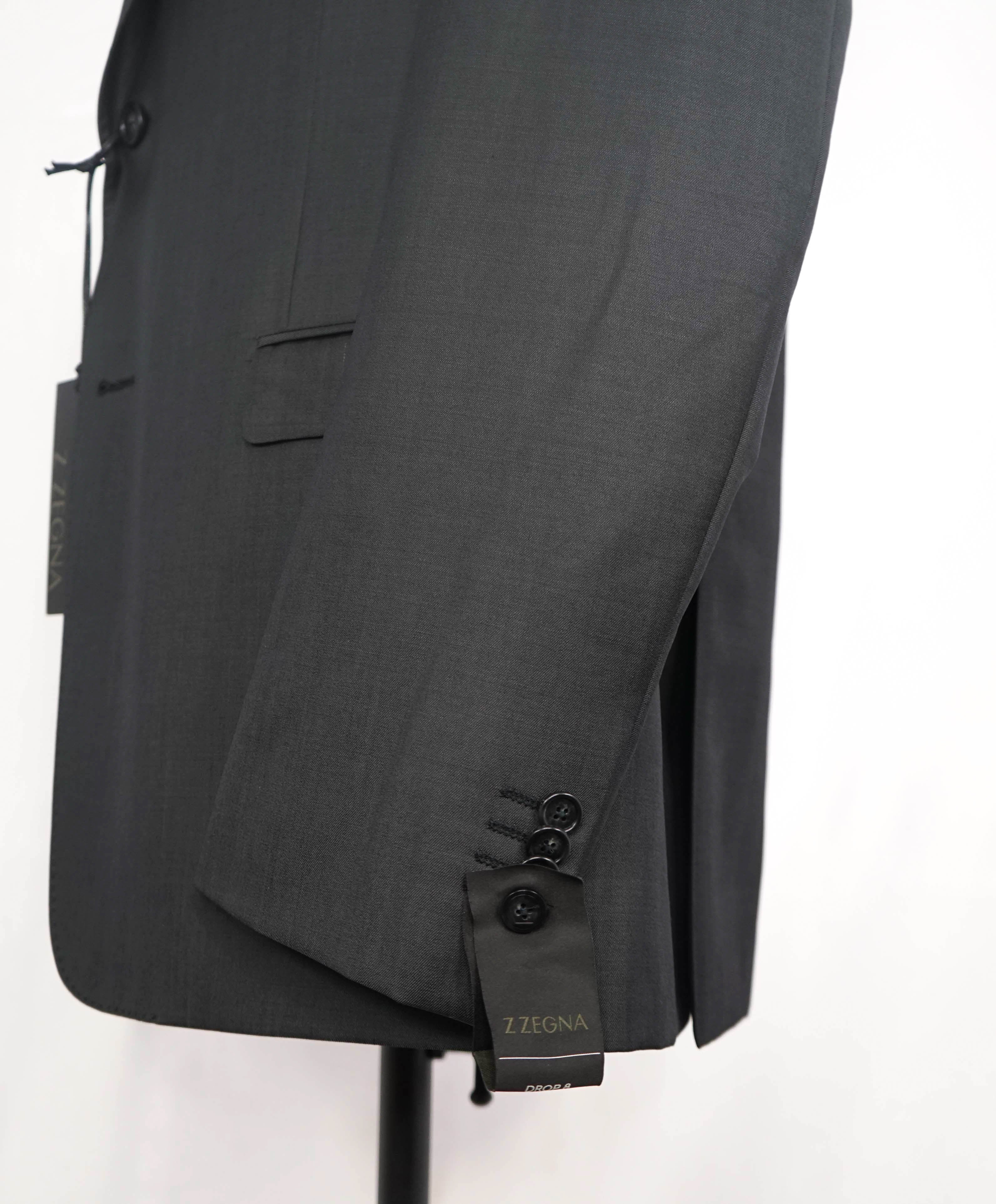 Z ZEGNA - MOHAIR/WOOL Blend Gray Slim Wool Suit - 46R