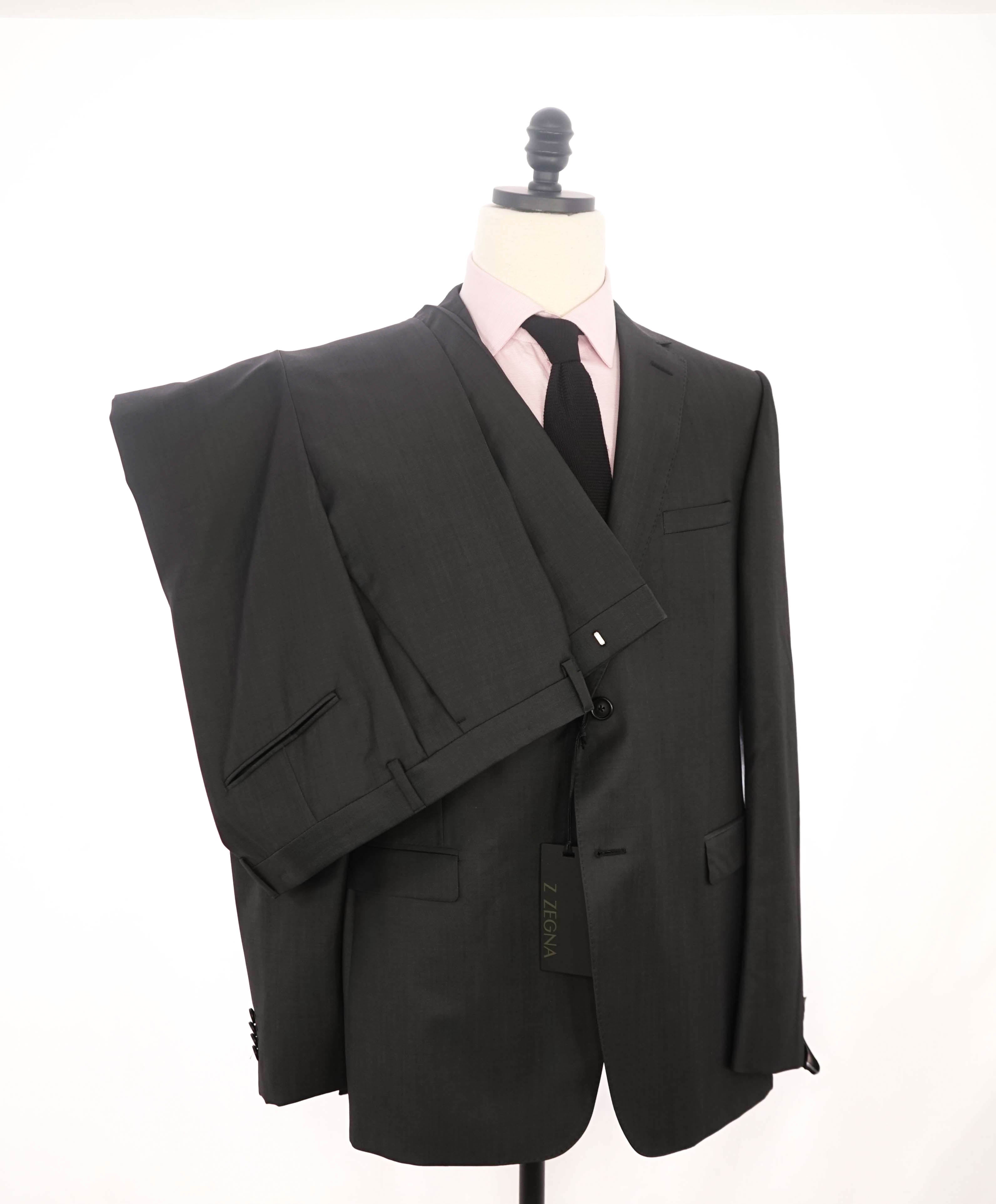 Z ZEGNA - MOHAIR/WOOL Blend Gray Slim Wool Suit - 46R