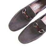 $850 SALVATORE FERRAGAMO - “GRANDIOSO" Gancini Bit Loafer Gray Suede - 7.5 D