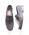 $850 SALVATORE FERRAGAMO - “GRANDIOSO" Gancini Bit Loafer Gray Suede - 7.5 D