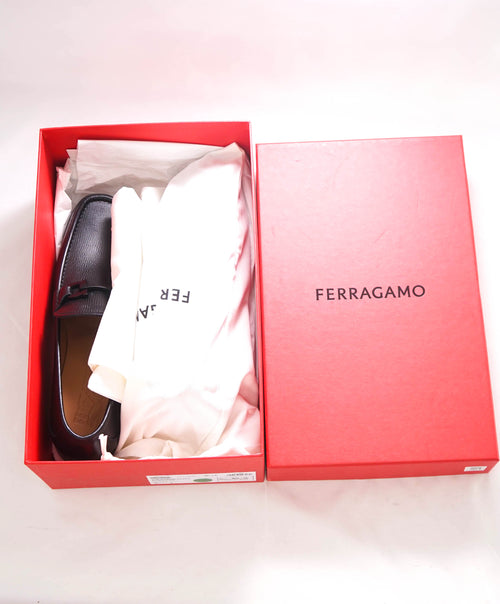 $850 SALVATORE FERRAGAMO - “GRANDIOSO 2" Gancini Bit Loafer Black Leather - 8 EE