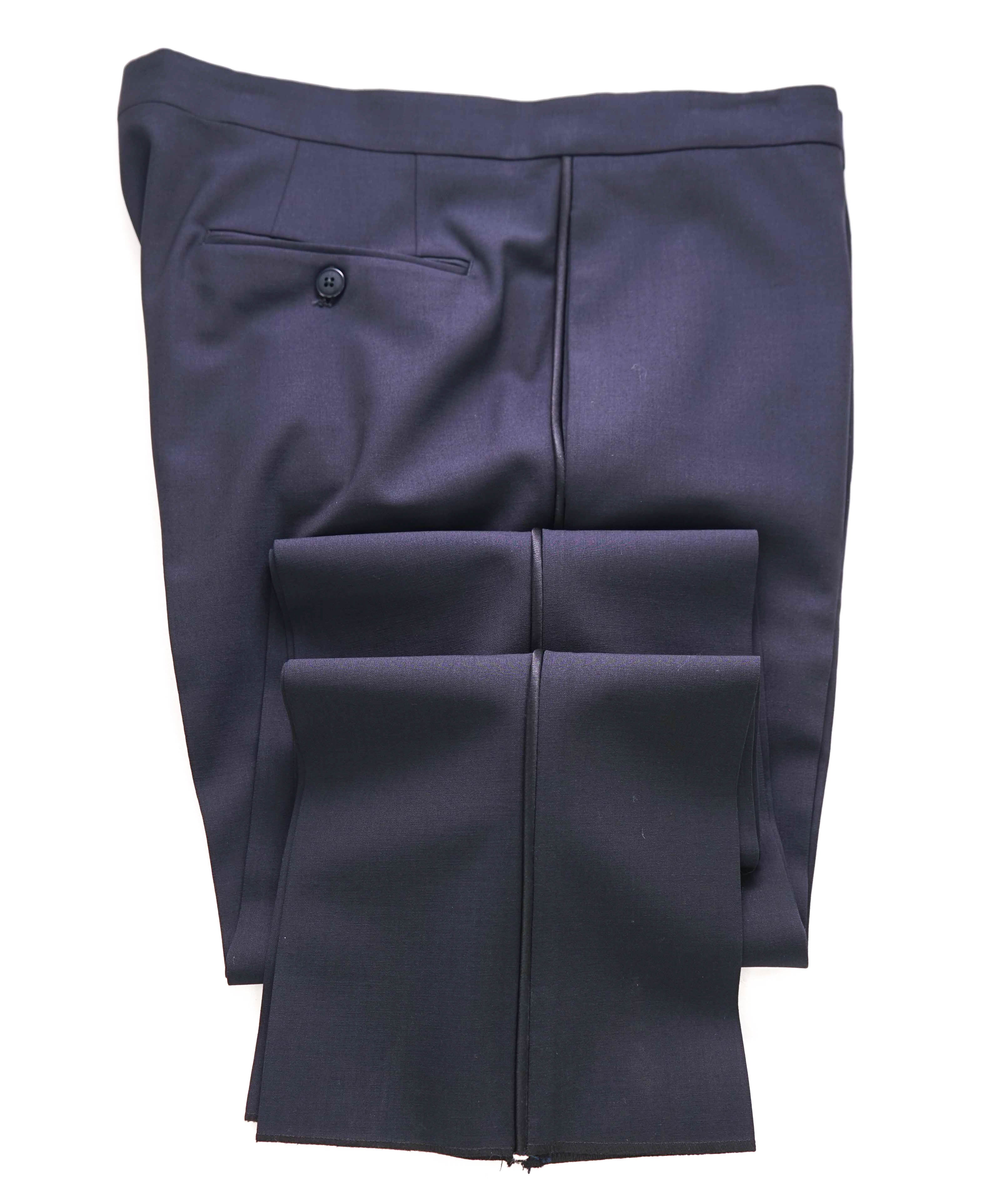 EMPORIO ARMANI - Navy Blue *Closet Staple* Flat Front Tuxedo Dinner Pants -34W (50EU)