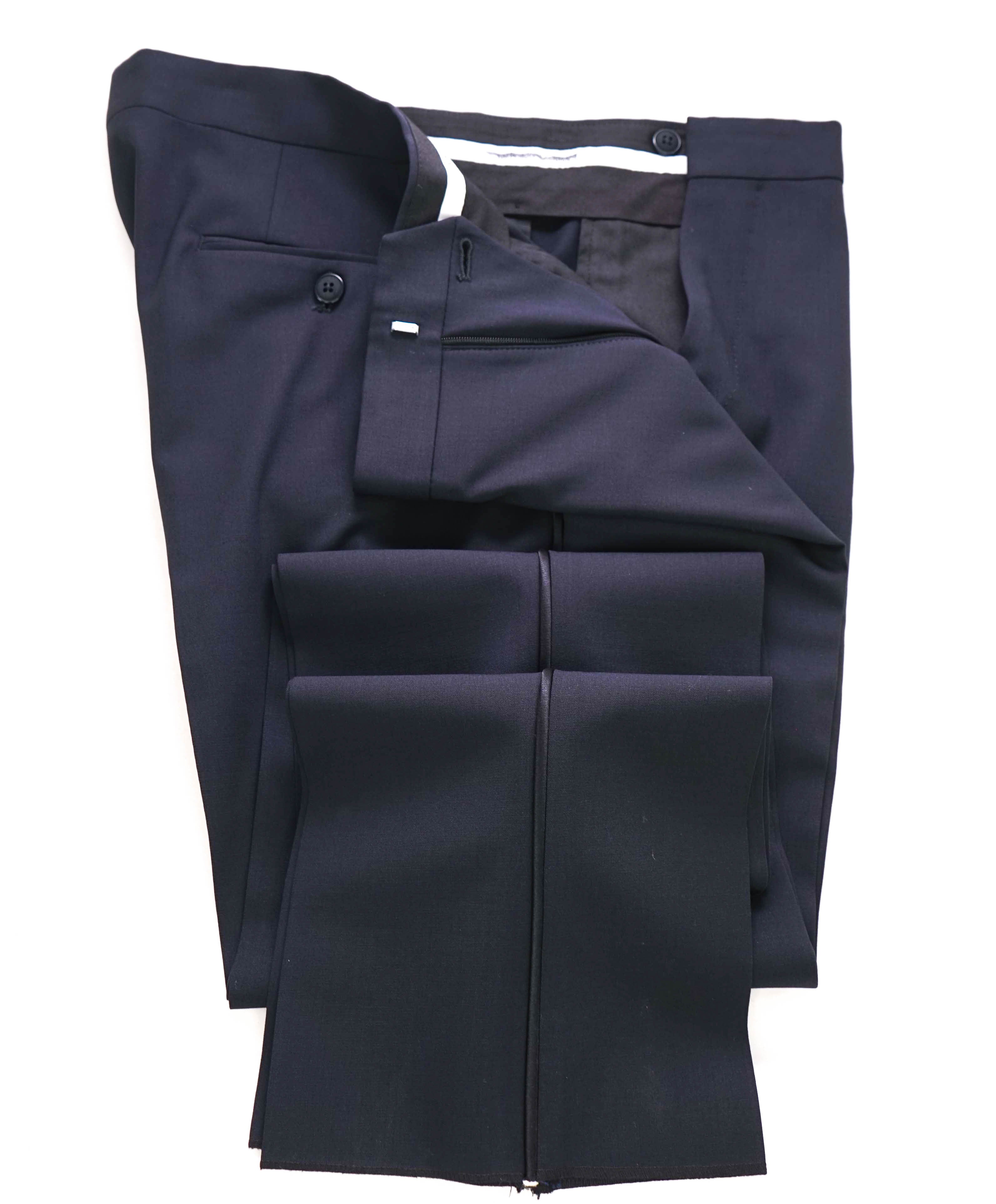 EMPORIO ARMANI - Navy Blue *Closet Staple* Flat Front Tuxedo Dinner Pants -34W (50EU)