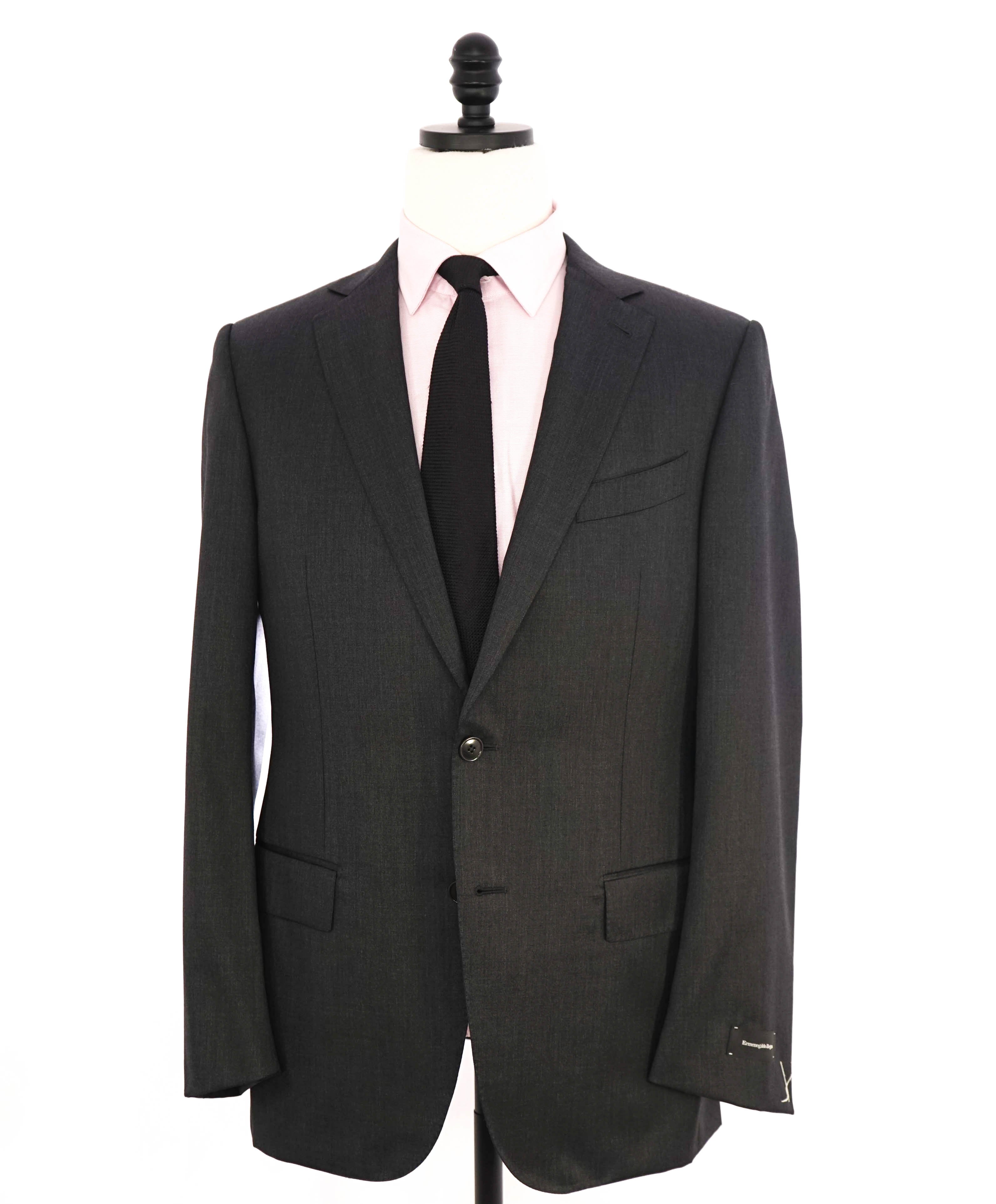 ERMENEGILDO ZEGNA - “Multiseason" Gray Solid Notch Lapel Blazer - 40R