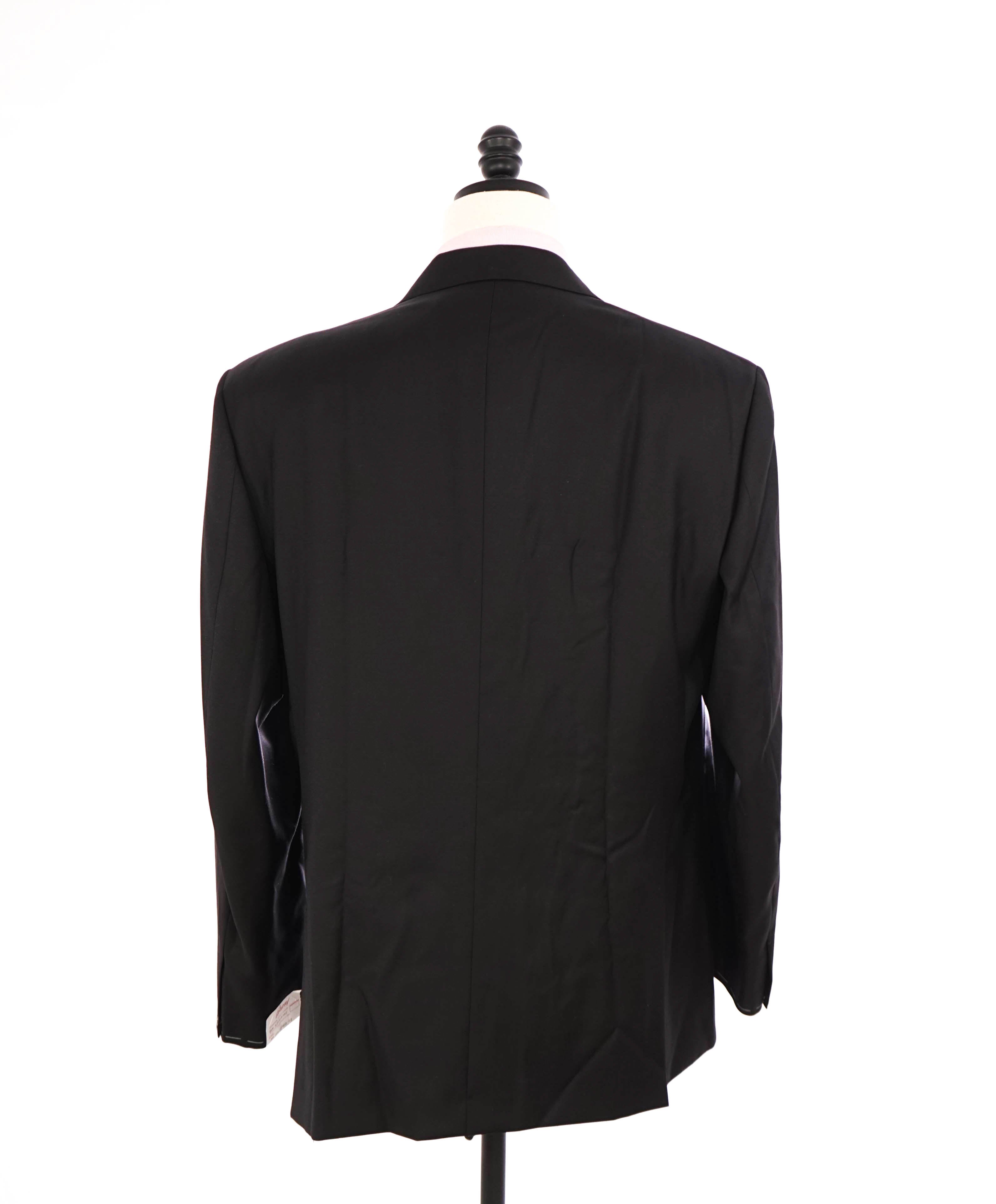 $6300 BRIONI - Classic Solid Black 2-Btn *CELEB FAVE* 160's Suit - 46R