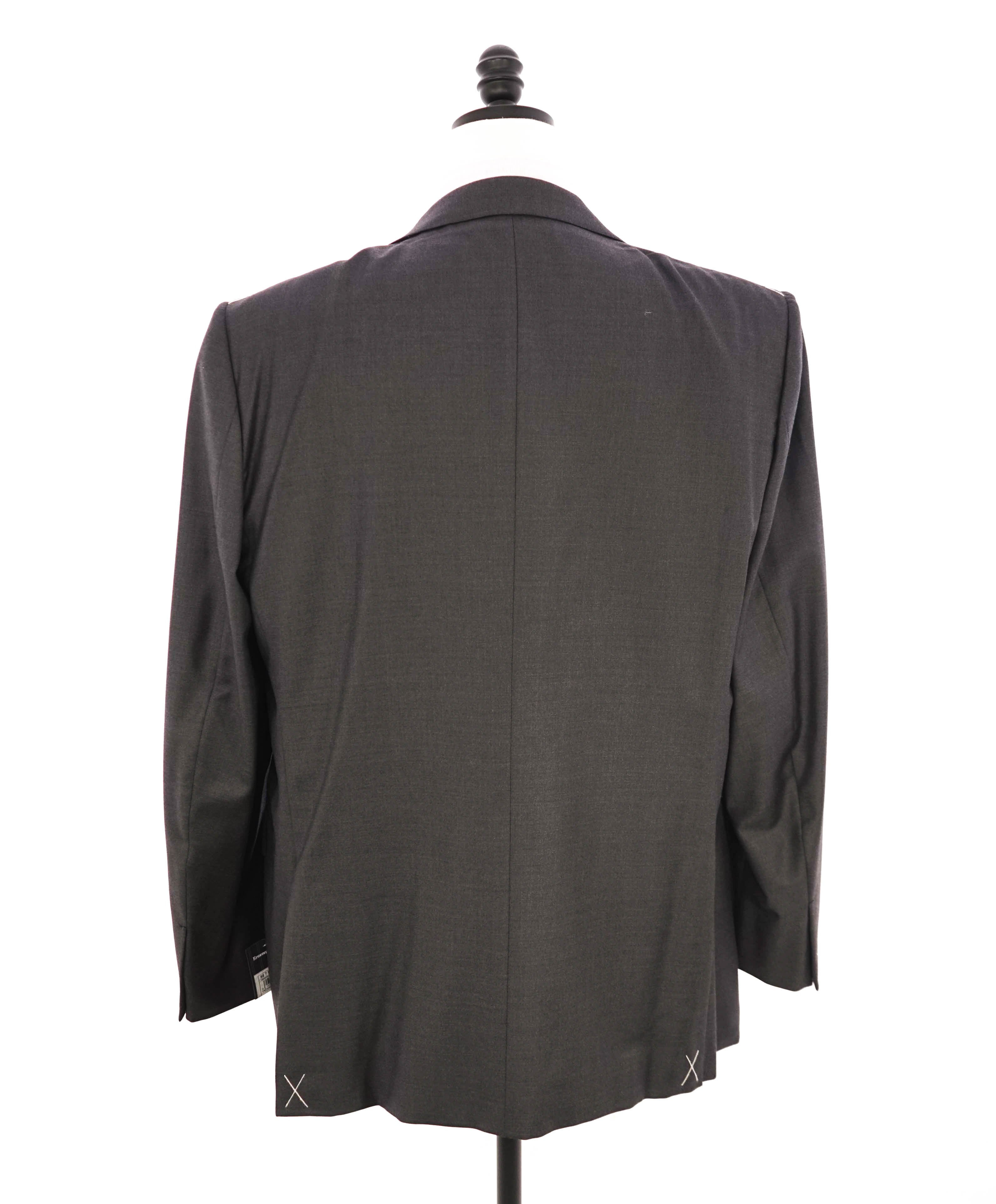 $3,450 ERMENEGILDO ZEGNA -"TROFEO" Charcoal Gray Solid Blazer - 48R