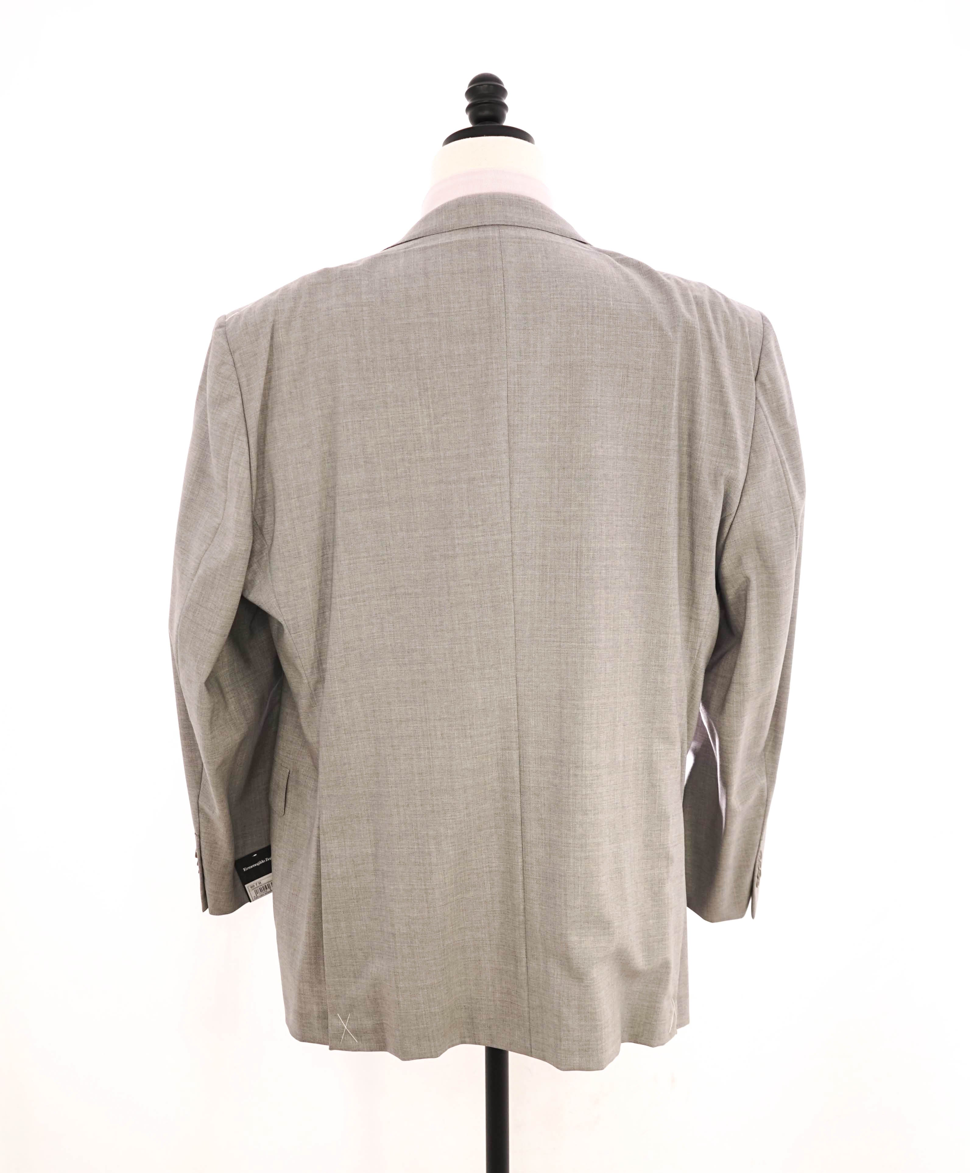 $3,495 ERMENEGILDO ZEGNA - Solid Gray SU MISURA Wool Blazer - 50R US