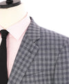 $2,295 GIORGIO ARMANI - “SOFT” Wool/Silk/Linen Oxford Weave Gray Check Blazer - 46R