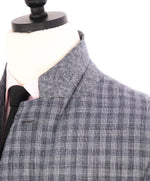 $2,295 GIORGIO ARMANI - “SOFT” Wool/Silk/Linen Oxford Weave Gray Check Blazer - 46R