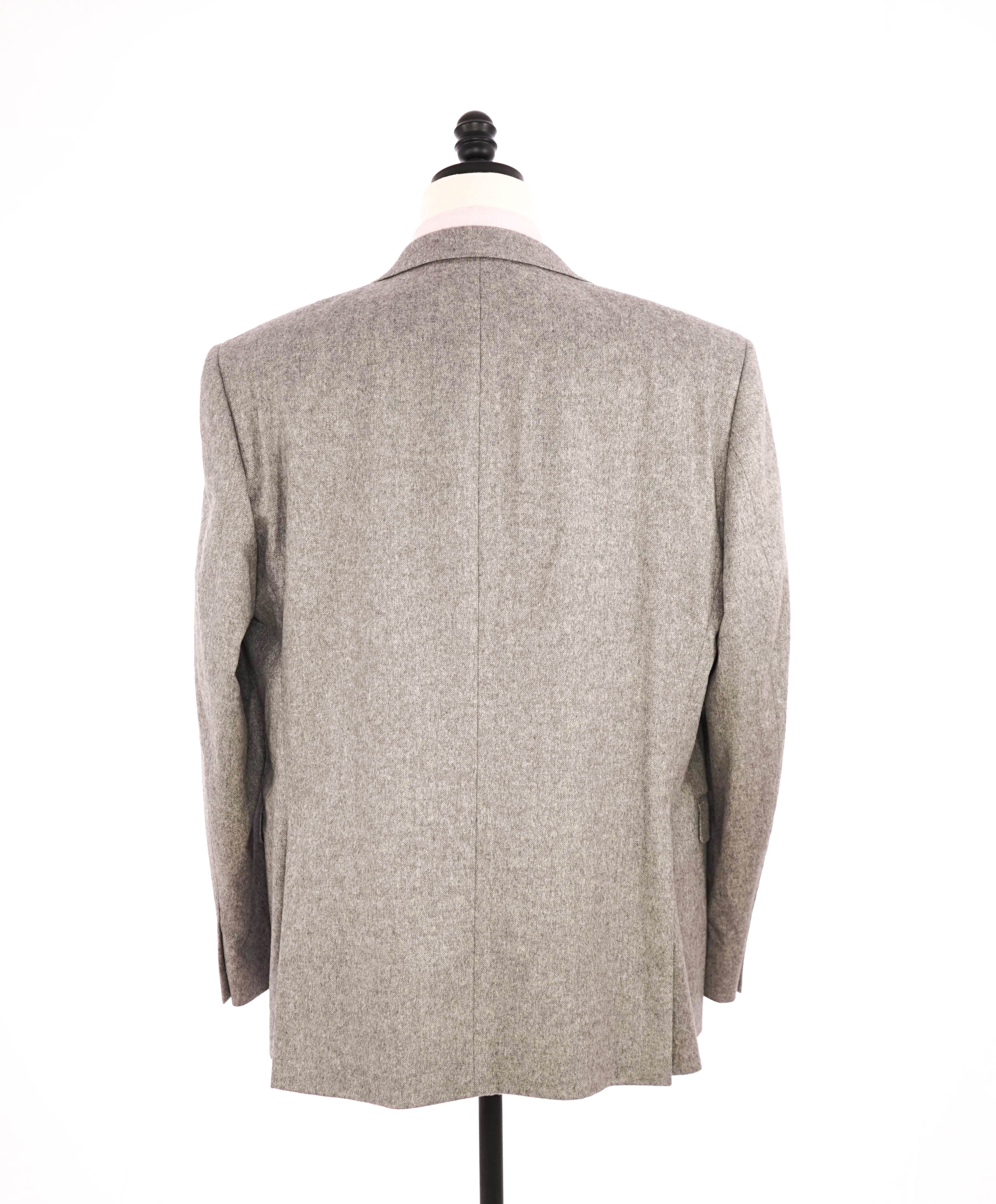 $1,295 SAKS FIFTH AVENUE - 100% PURE CASHMERE Herringbone "SLIM" Blazer- 48R US