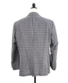 $2,295 GIORGIO ARMANI - “SOFT” Wool/Silk/Linen Oxford Weave Gray Check Blazer - 46R