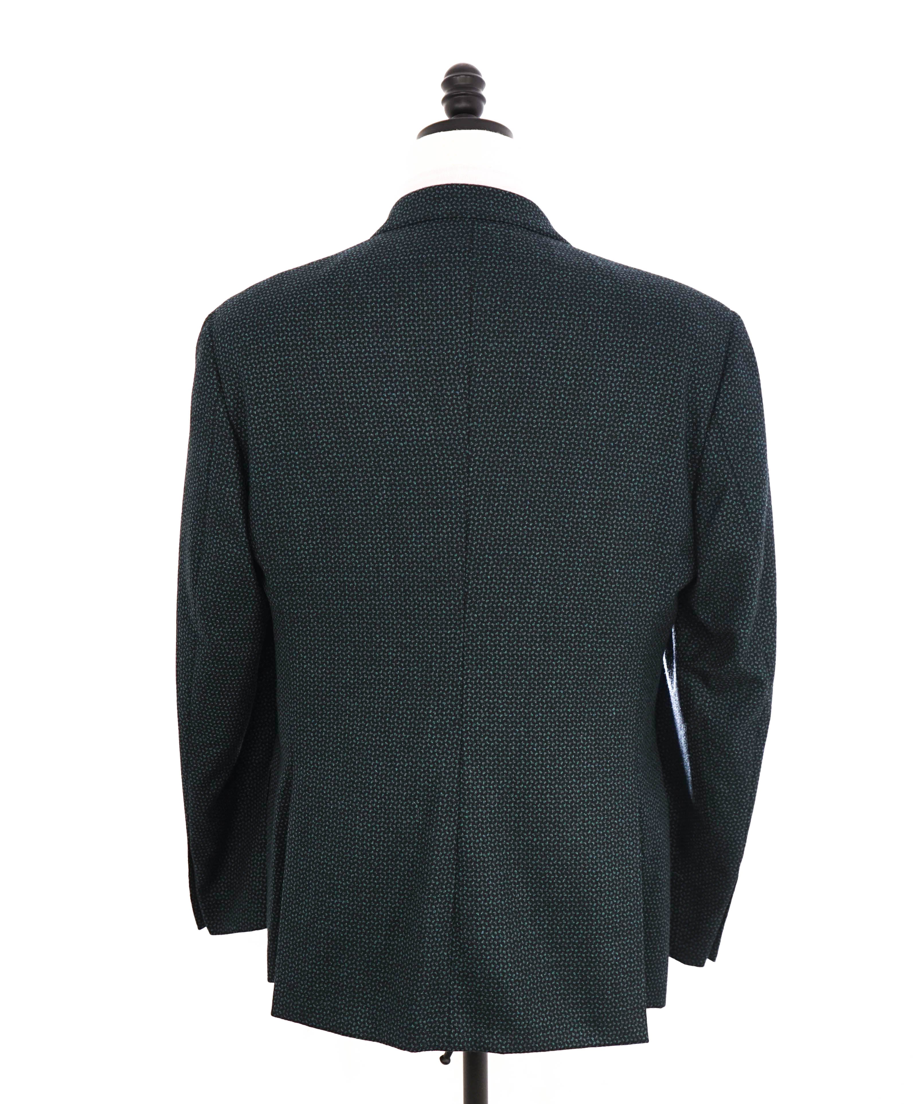 $1,595 EMPORIO ARMANI- *G lIne* Green Geometric Pattern Blazer - 42R